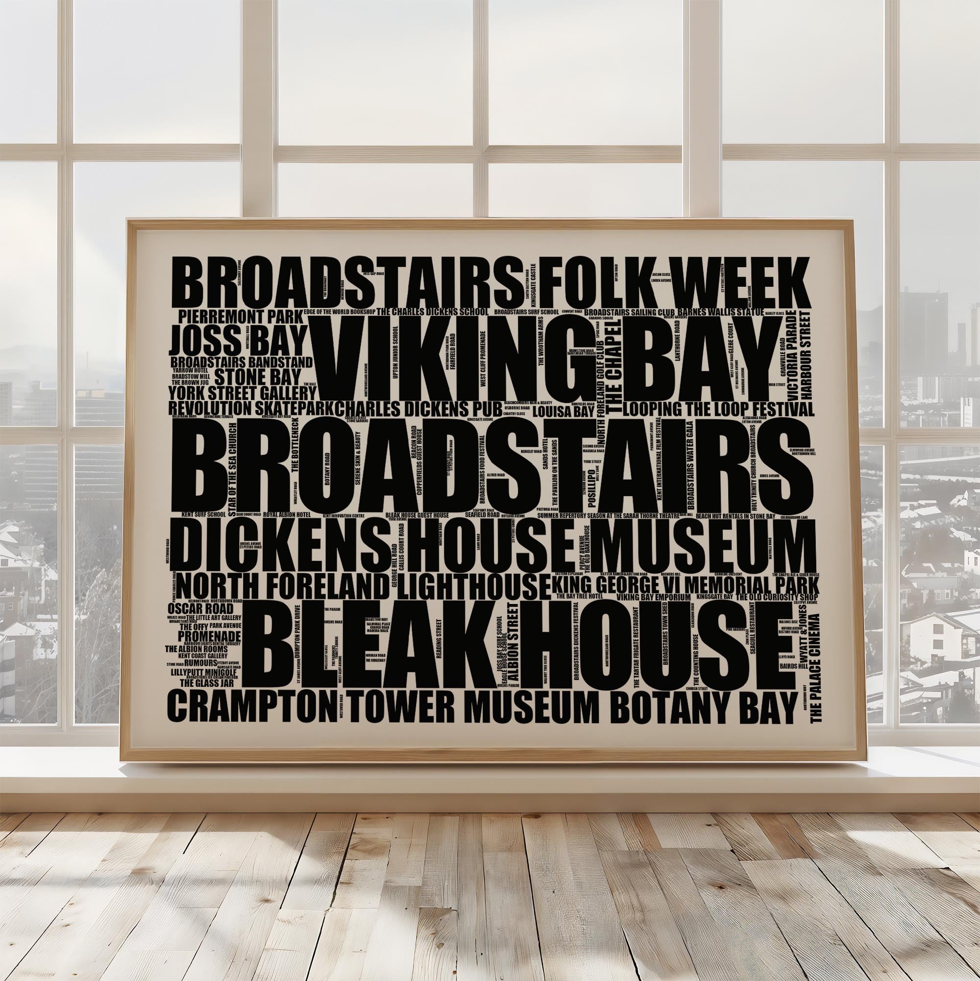 Broadstairs - Premium Typographic Word Cloud Prints, Posters & Gifts