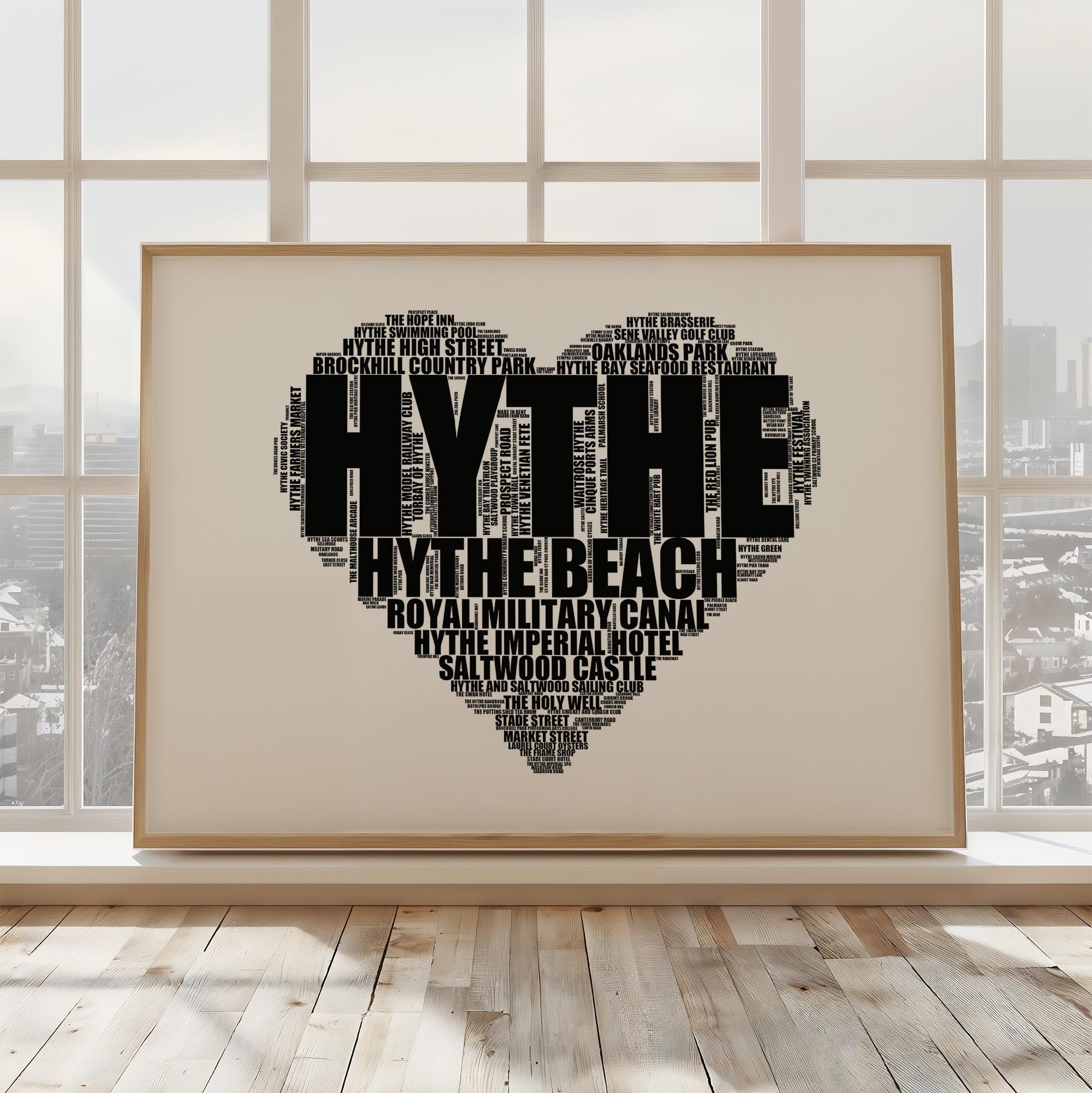 Hythe - Premium Typographic Word Cloud Prints, Posters & Gifts