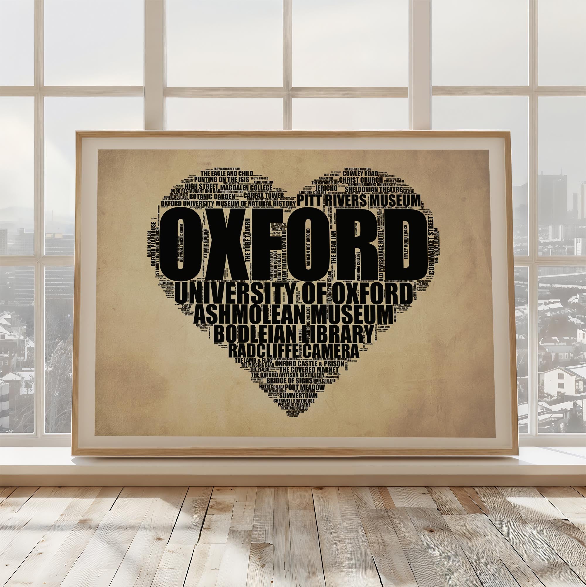 Oxford - Premium Typographic Word Cloud Prints, Posters & Gifts