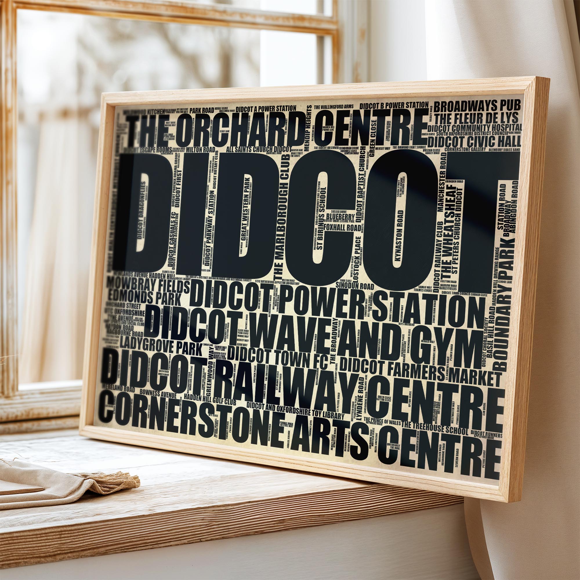 Didcot - Premium Typographic Word Cloud Prints, Posters & Gifts