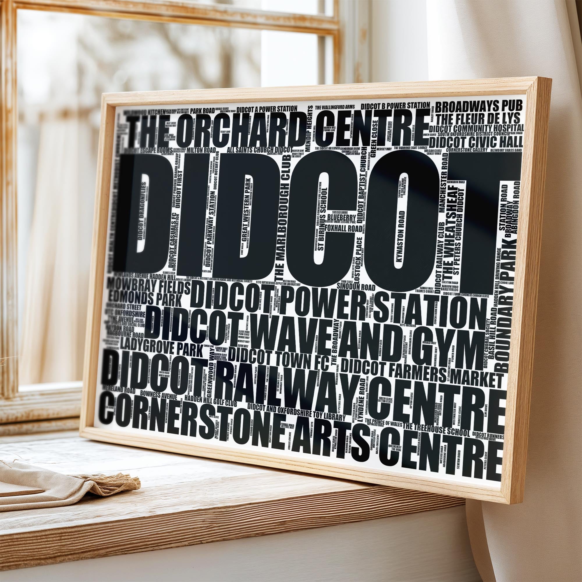 Didcot - Premium Typographic Word Cloud Prints, Posters & Gifts