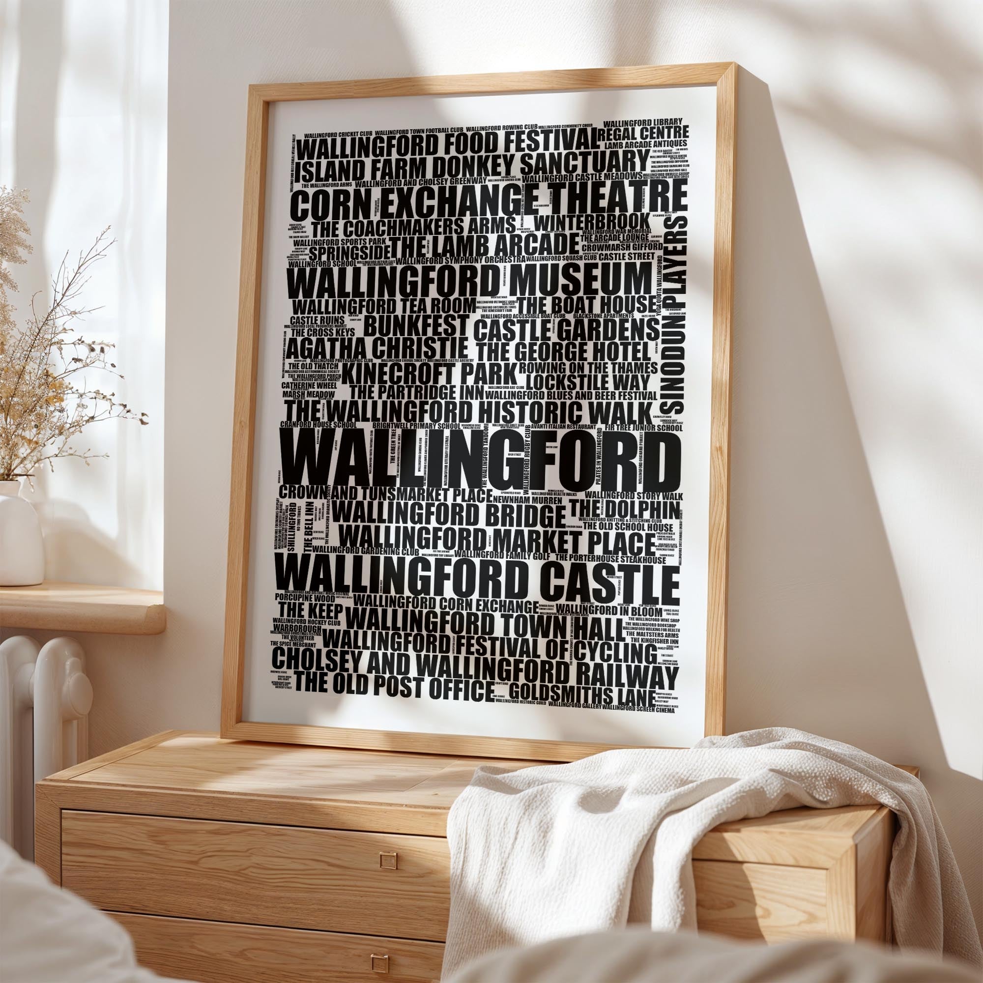 Wallingford - Premium Typographic Word Cloud Prints, Posters & Gifts