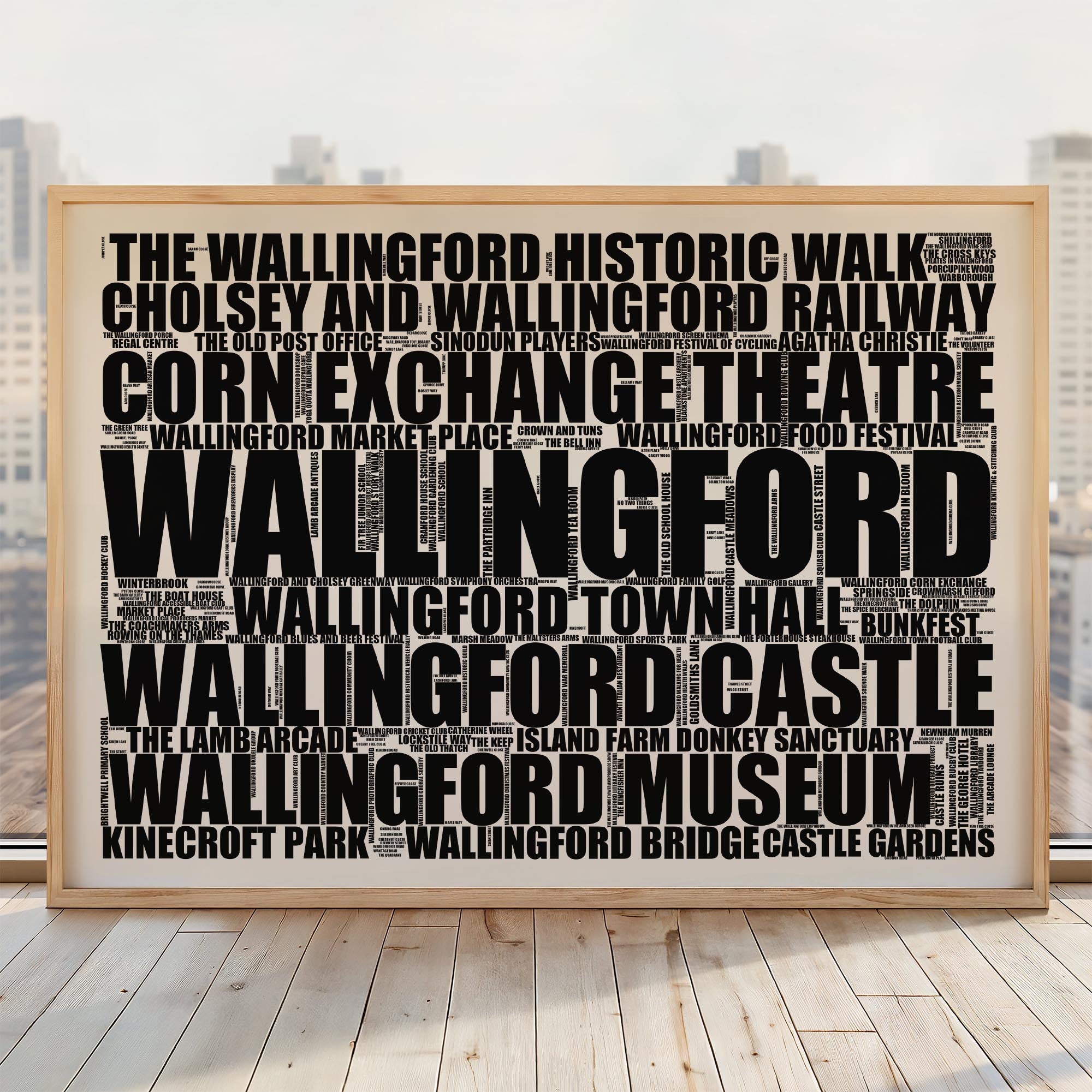 Wallingford - Premium Typographic Word Cloud Prints, Posters & Gifts