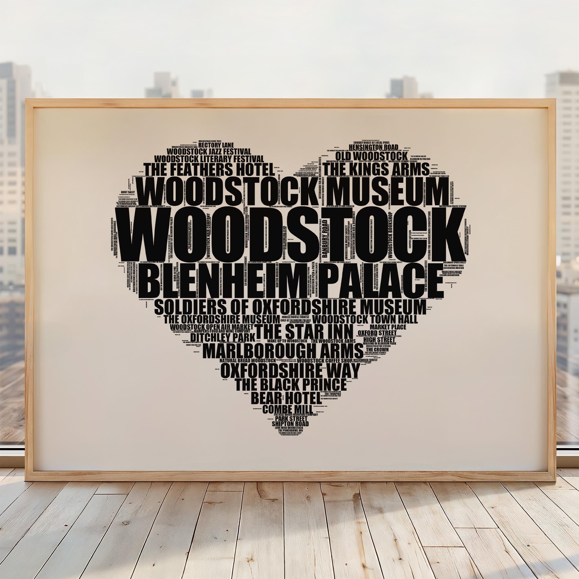 Woodstock - Premium Typographic Word Cloud Prints, Posters & Gifts