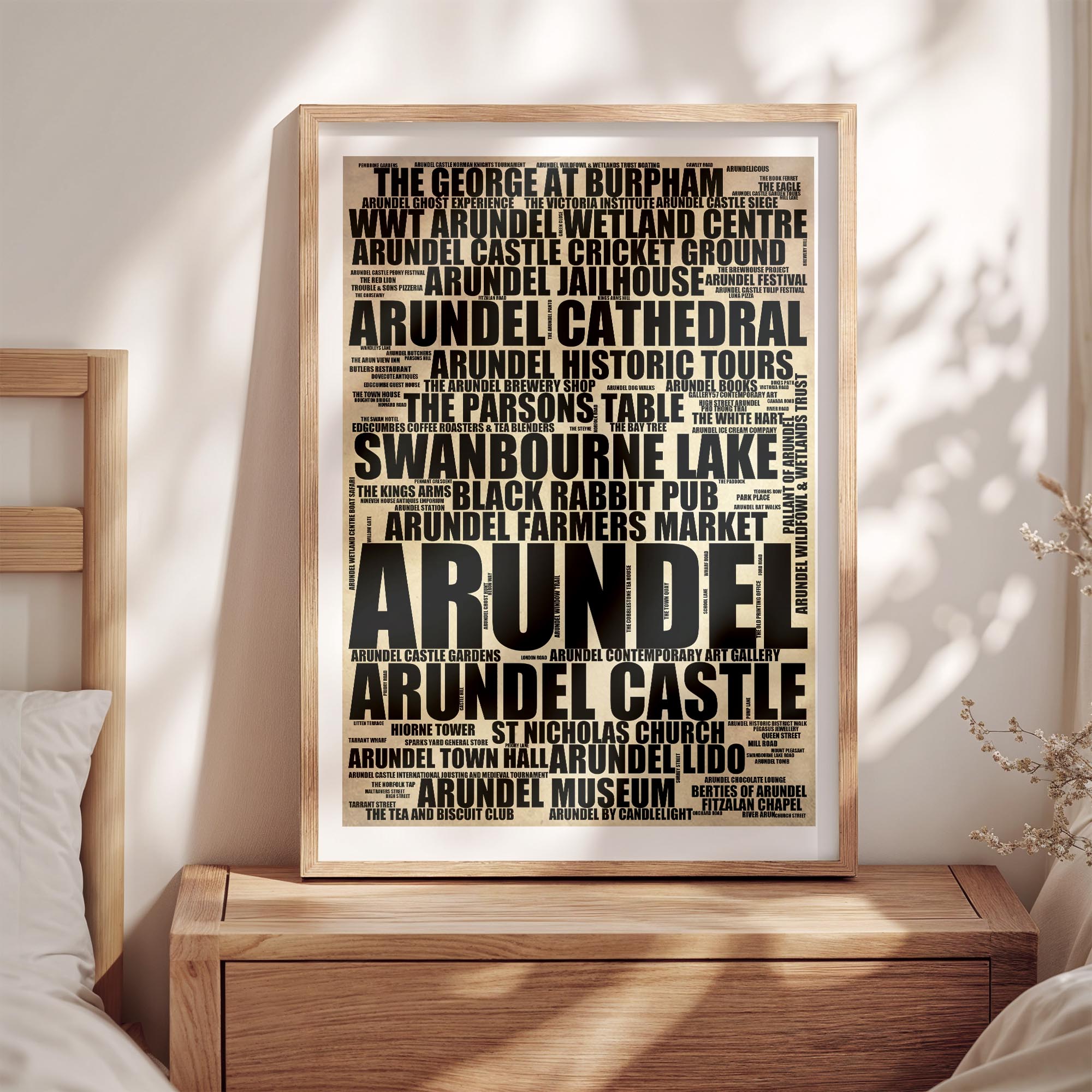 Arundel - Premium Typographic Word Cloud Prints, Posters & Gifts