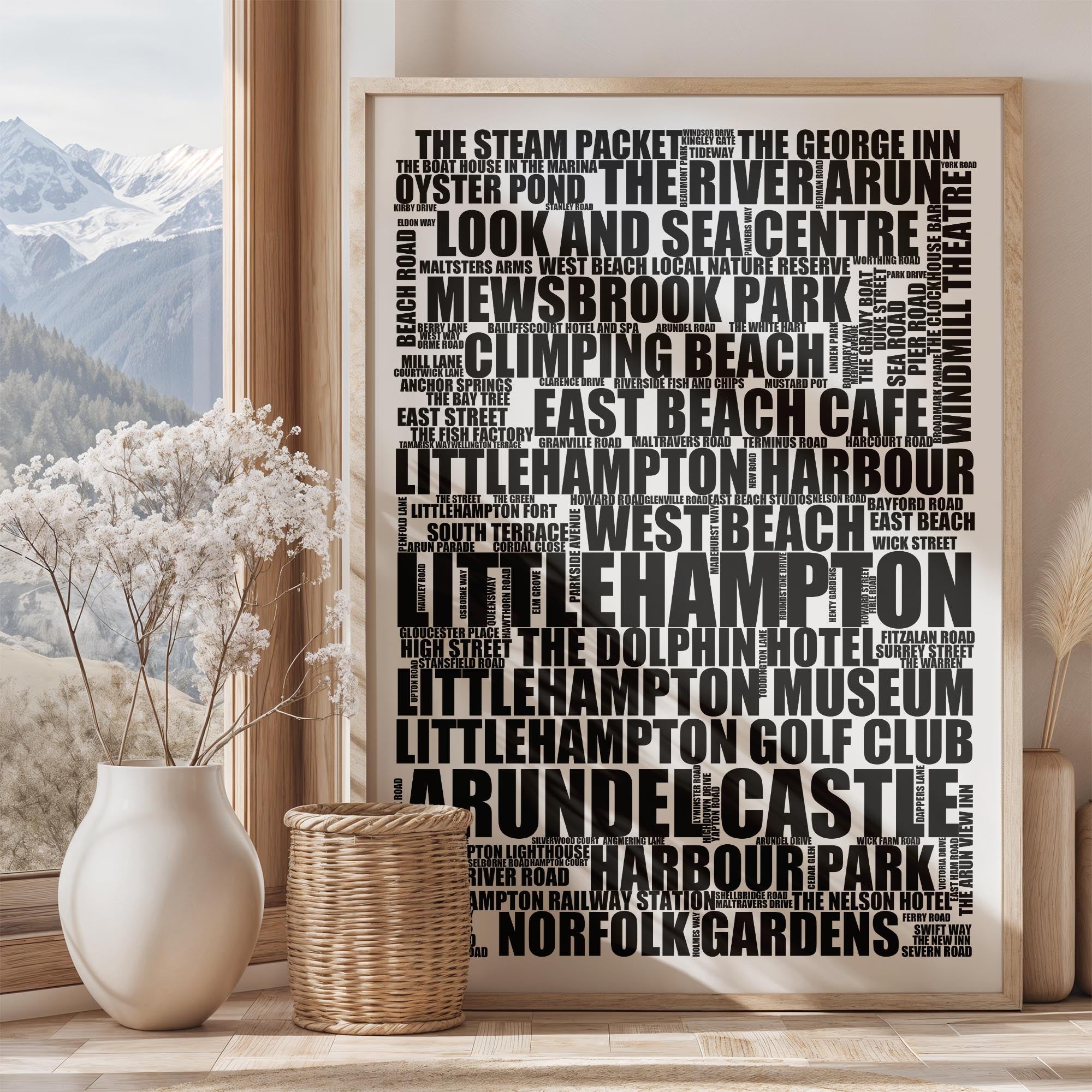 Littlehampton - Premium Typographic Word Cloud Prints, Posters & Gifts