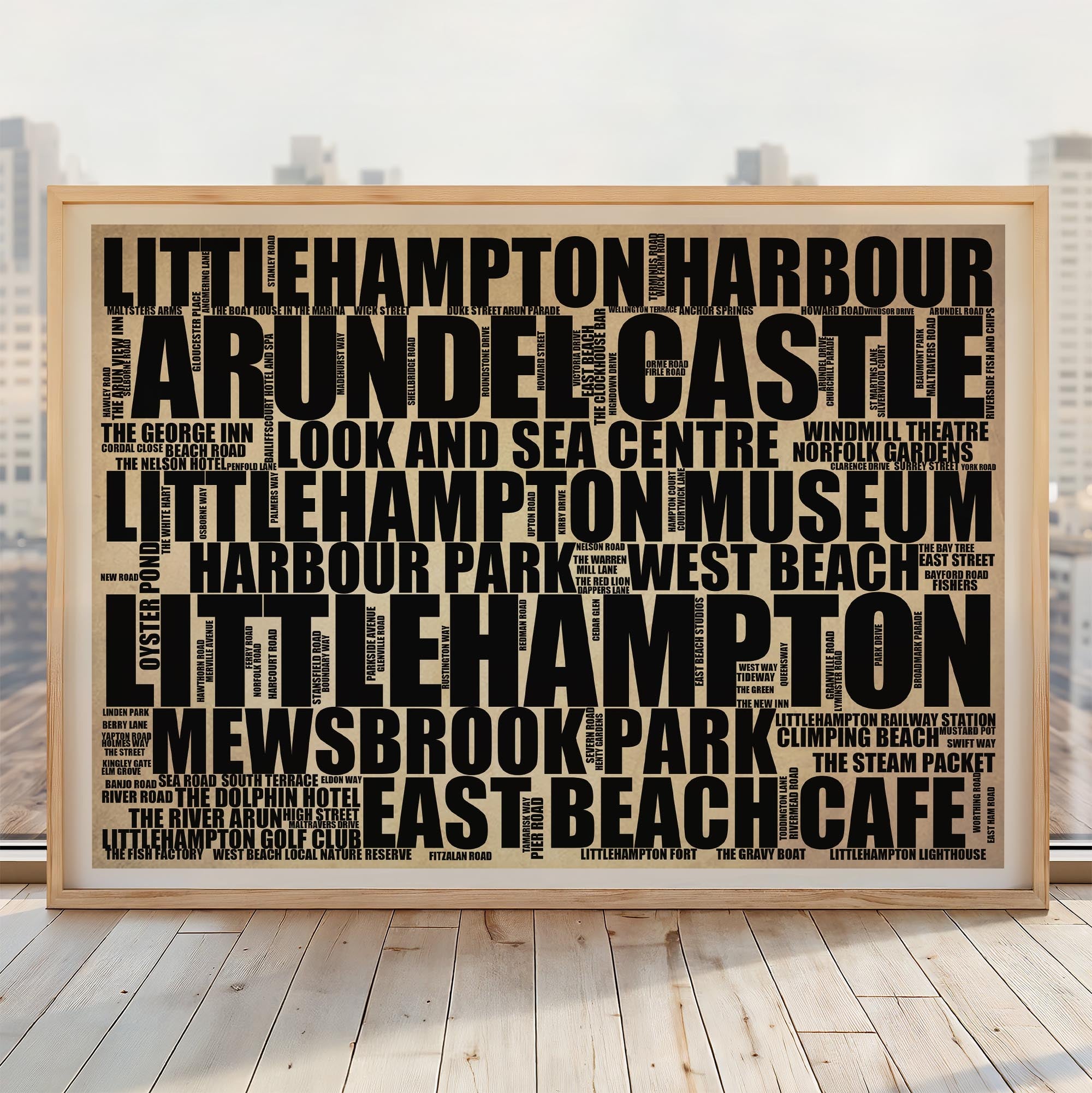 Littlehampton - Premium Typographic Word Cloud Prints, Posters & Gifts