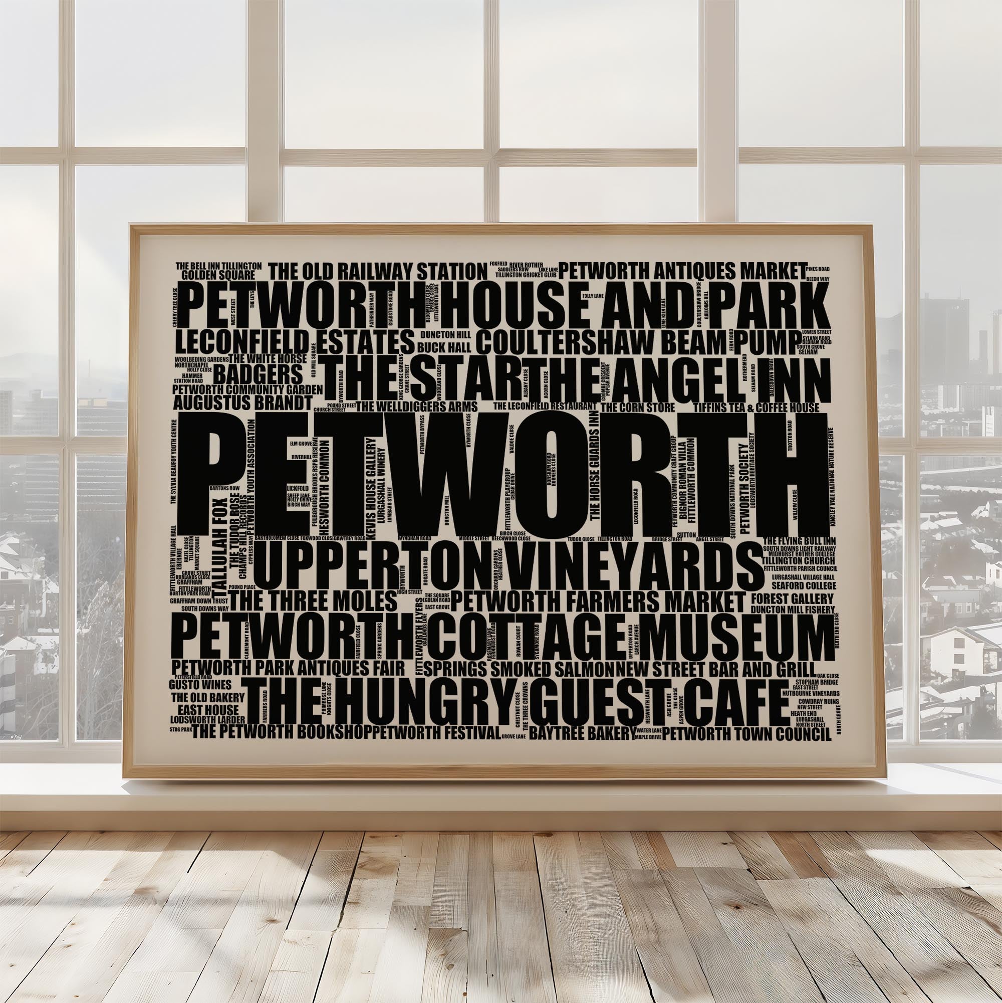 Petworth - Premium Typographic Word Cloud Prints, Posters & Gifts