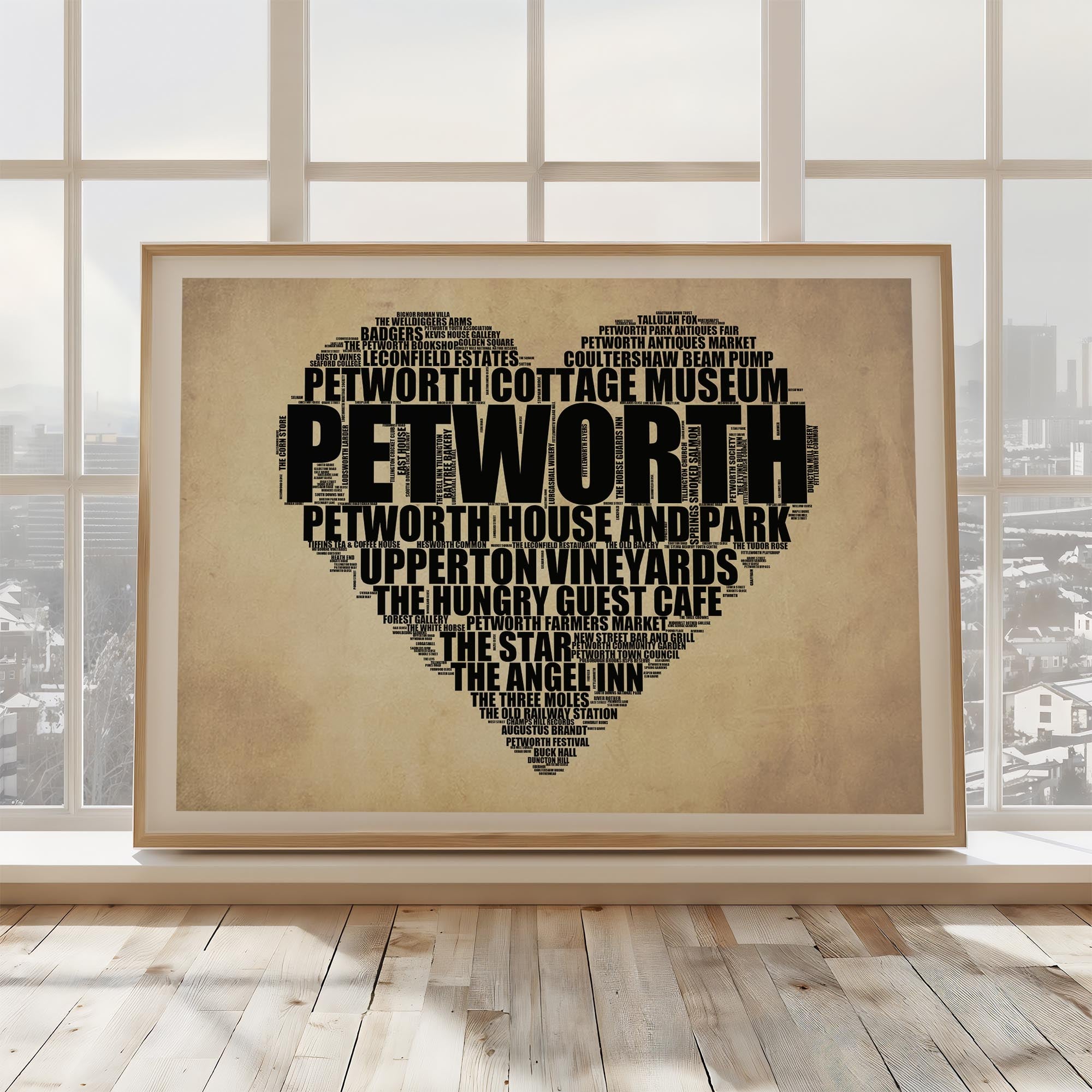 Petworth - Premium Typographic Word Cloud Prints, Posters & Gifts