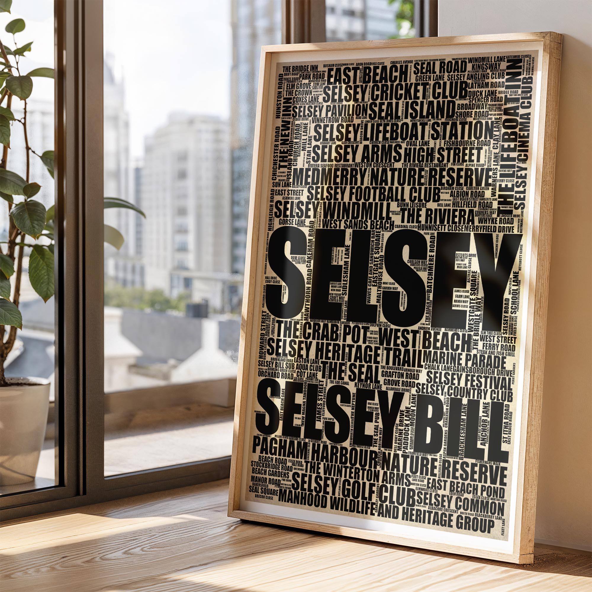 Selsey - Premium Typographic Word Cloud Prints, Posters & Gifts