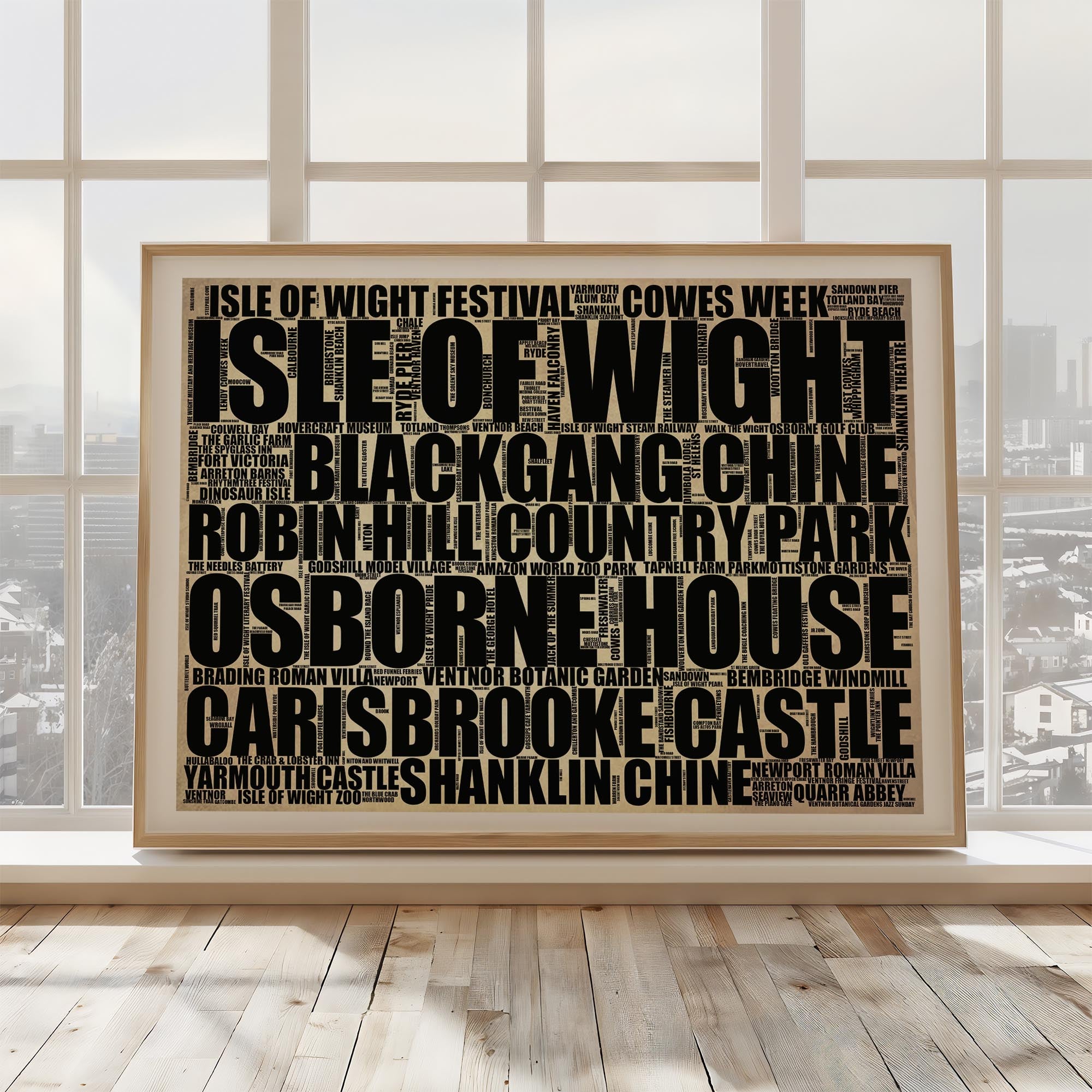 Isle of Wight - Premium Typographic Word Cloud Prints, Posters & Gifts