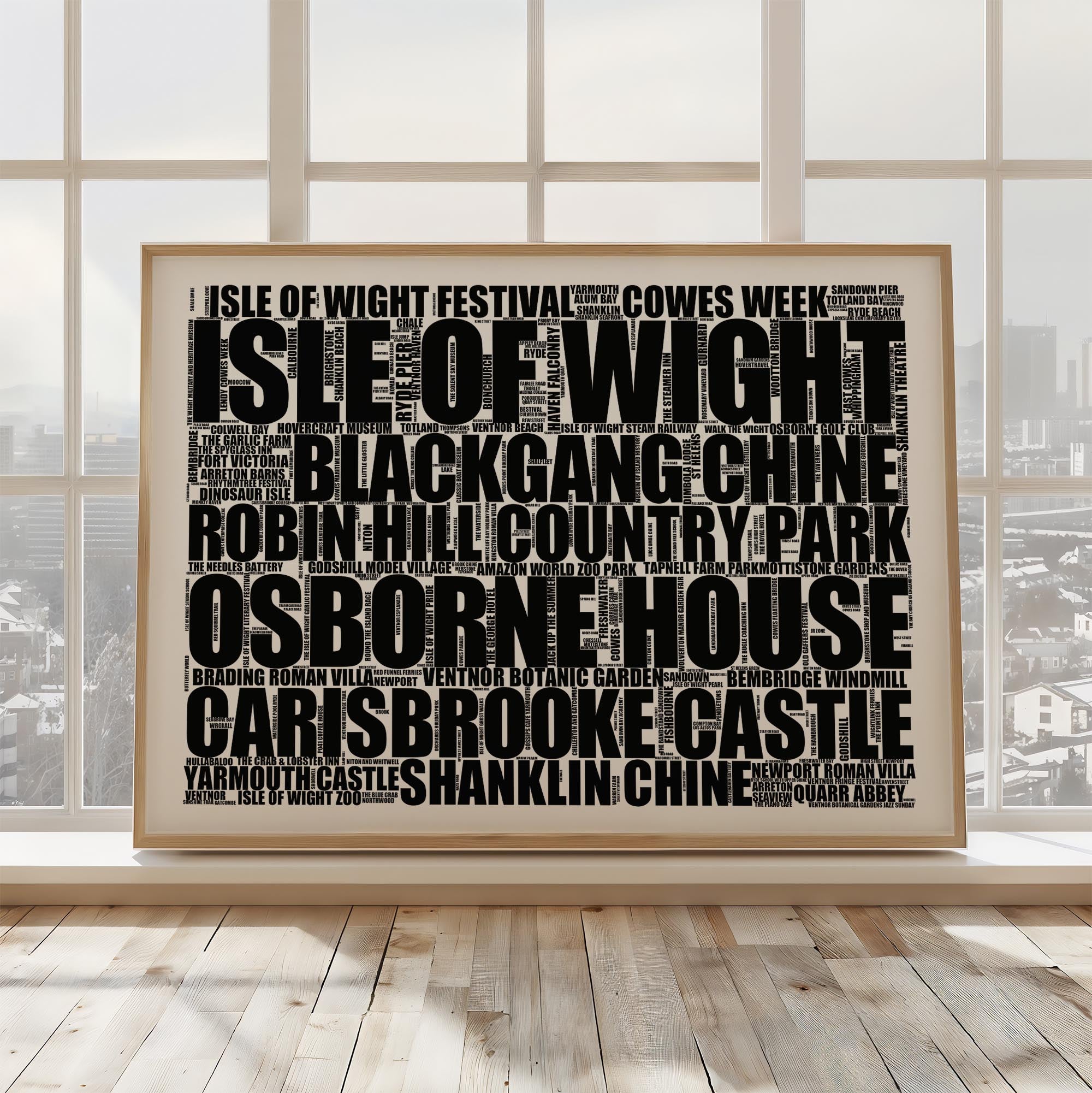 Isle of Wight - Premium Typographic Word Cloud Prints, Posters & Gifts