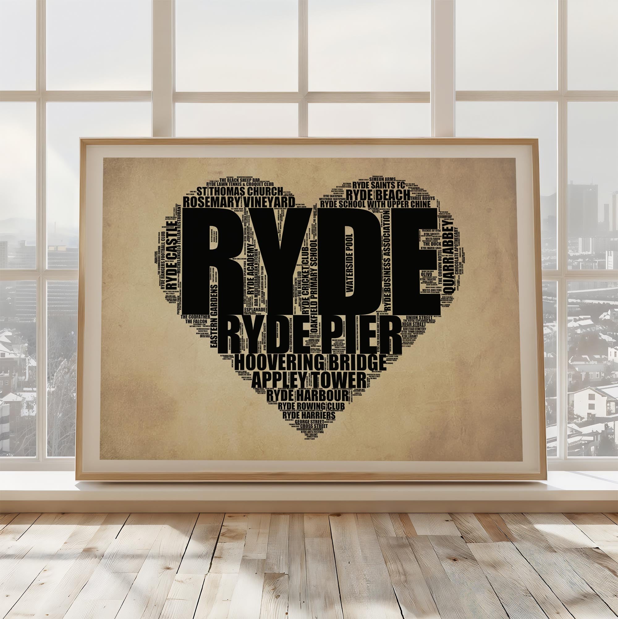Ryde - Premium Typographic Word Cloud Prints, Posters & Gifts