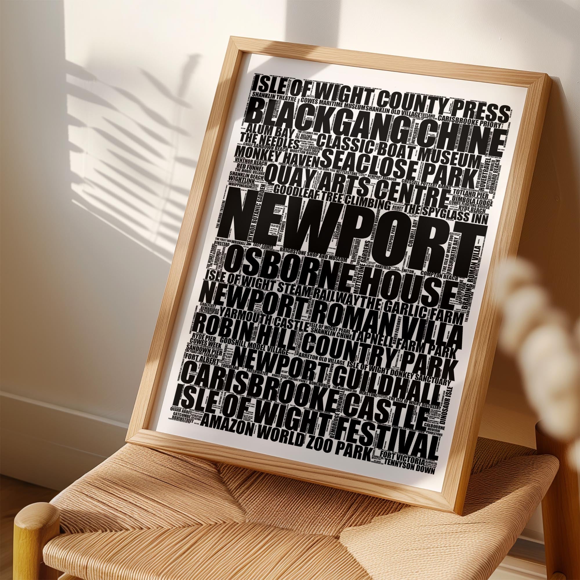 Newport - Premium Typographic Word Cloud Prints, Posters & Gifts