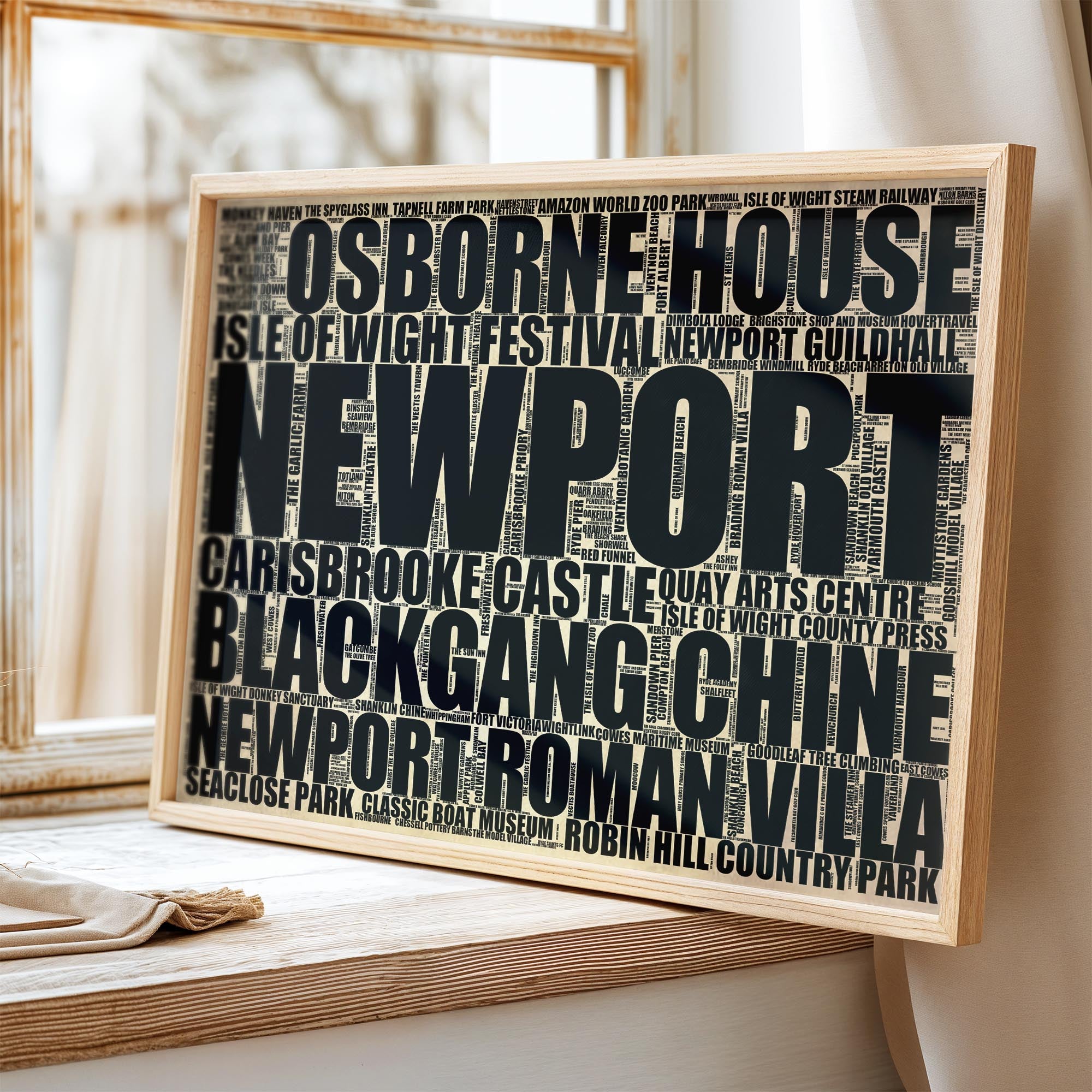 Newport - Premium Typographic Word Cloud Prints, Posters & Gifts