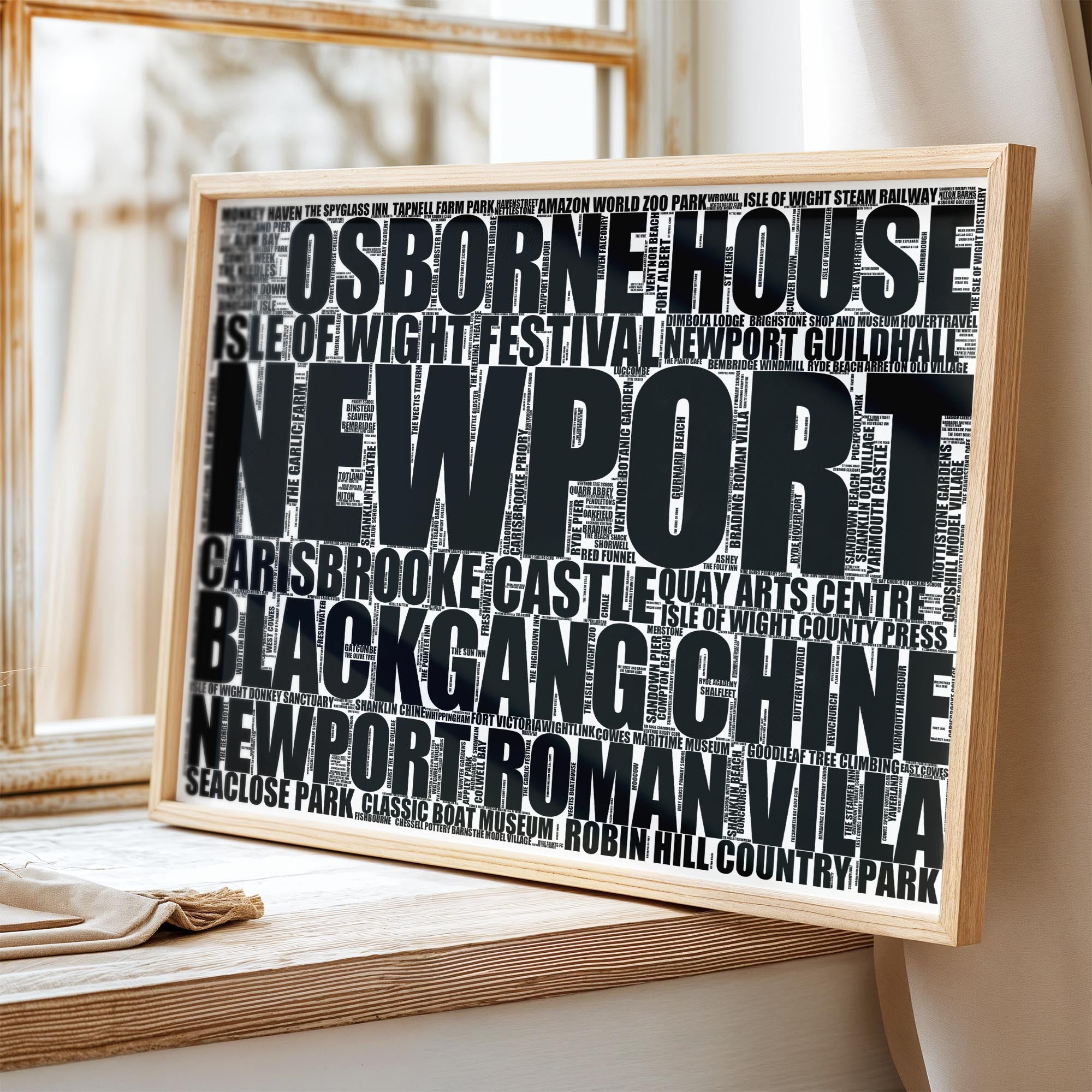 Newport - Premium Typographic Word Cloud Prints, Posters & Gifts