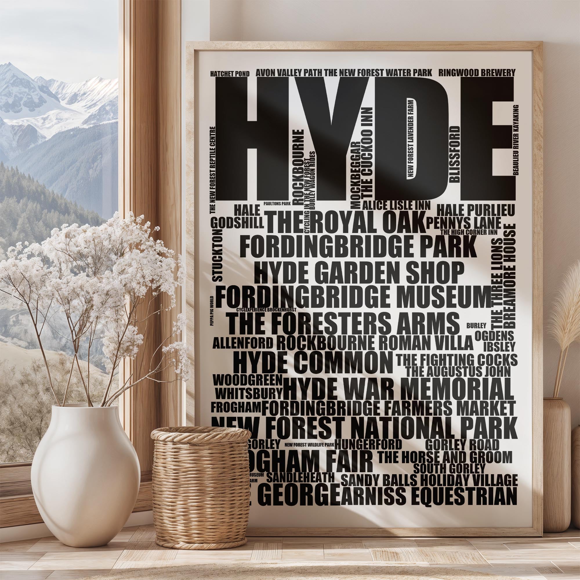 Hyde - Premium Typographic Word Cloud Prints, Posters & Gifts