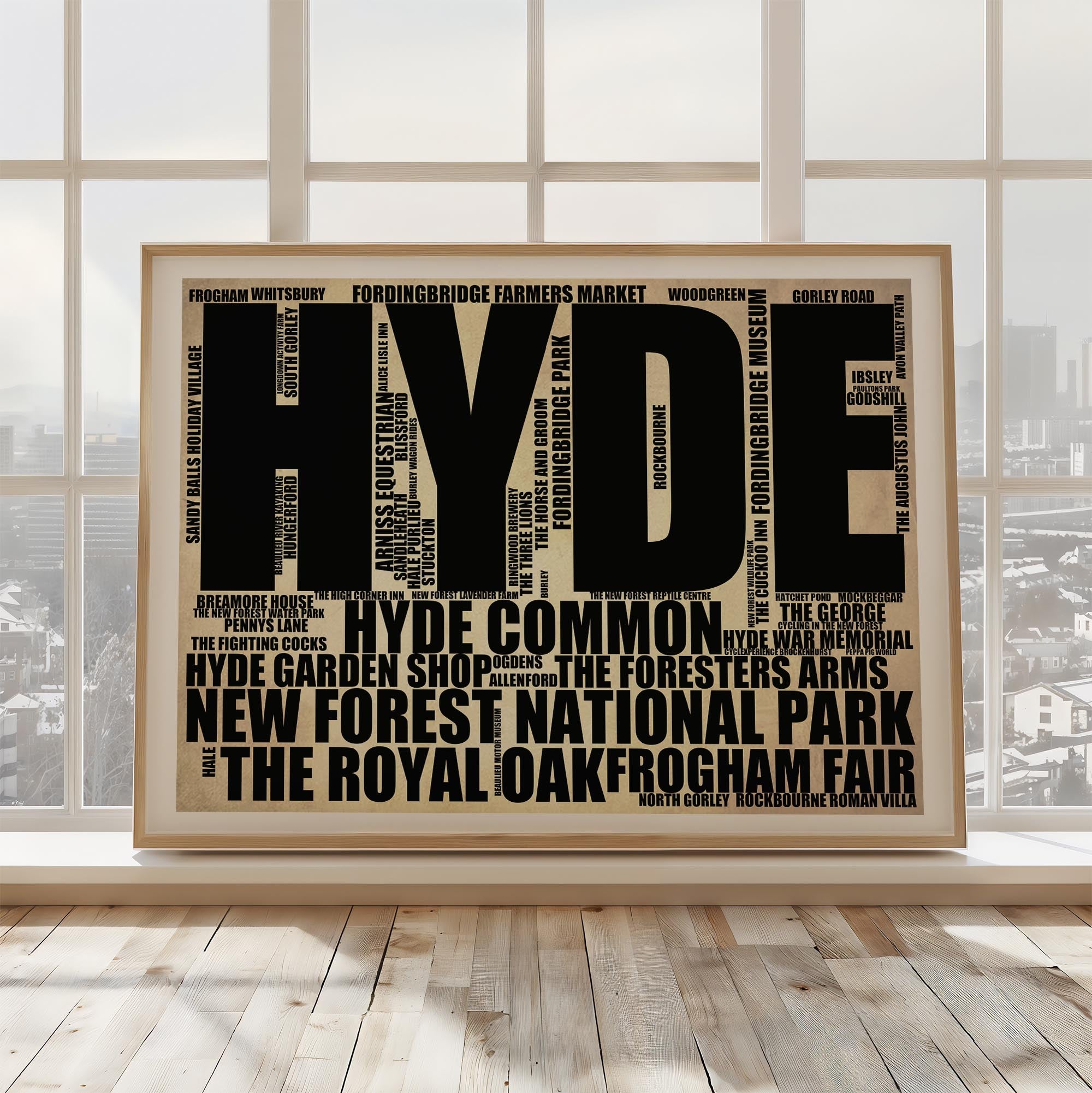 Hyde - Premium Typographic Word Cloud Prints, Posters & Gifts