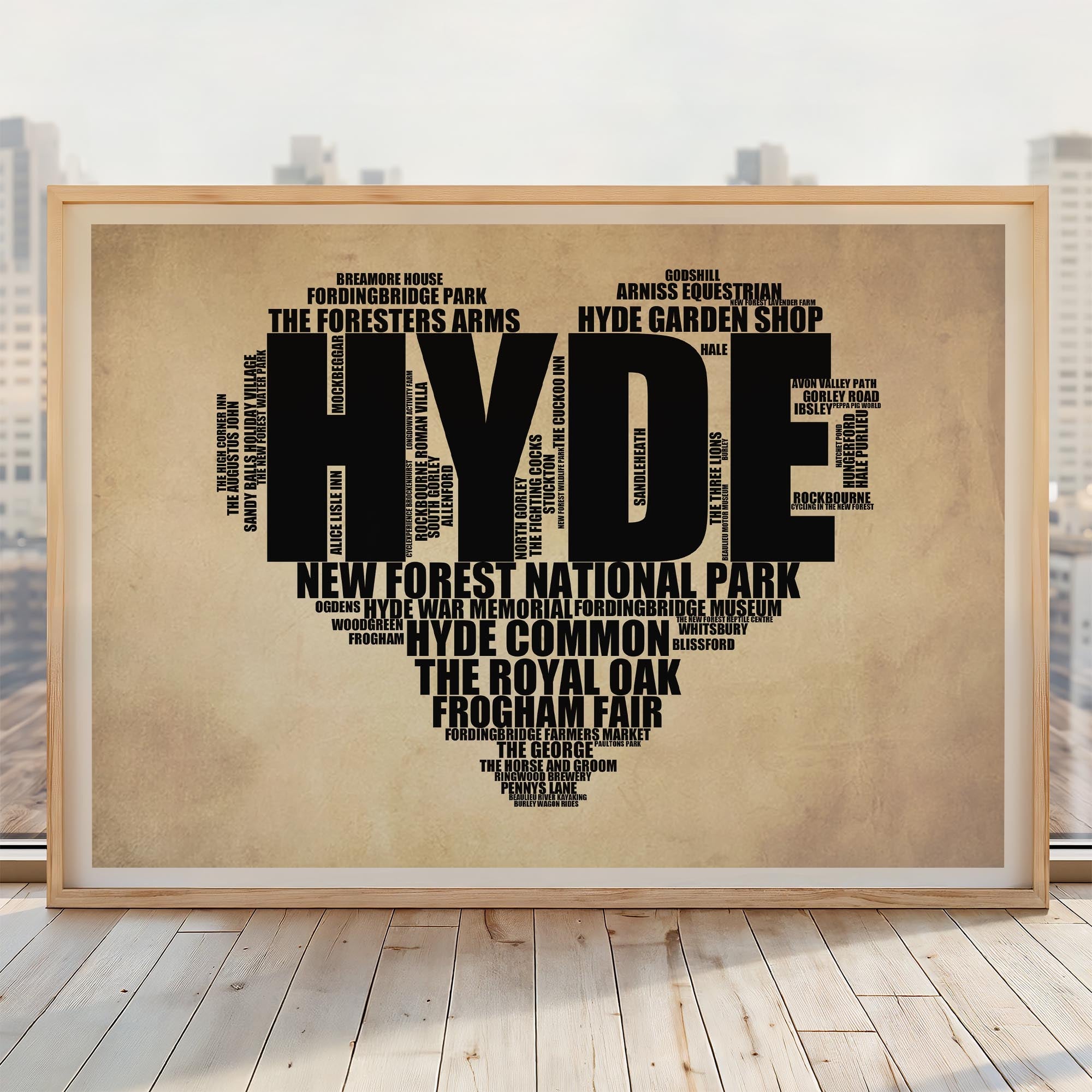 Hyde - Premium Typographic Word Cloud Prints, Posters & Gifts