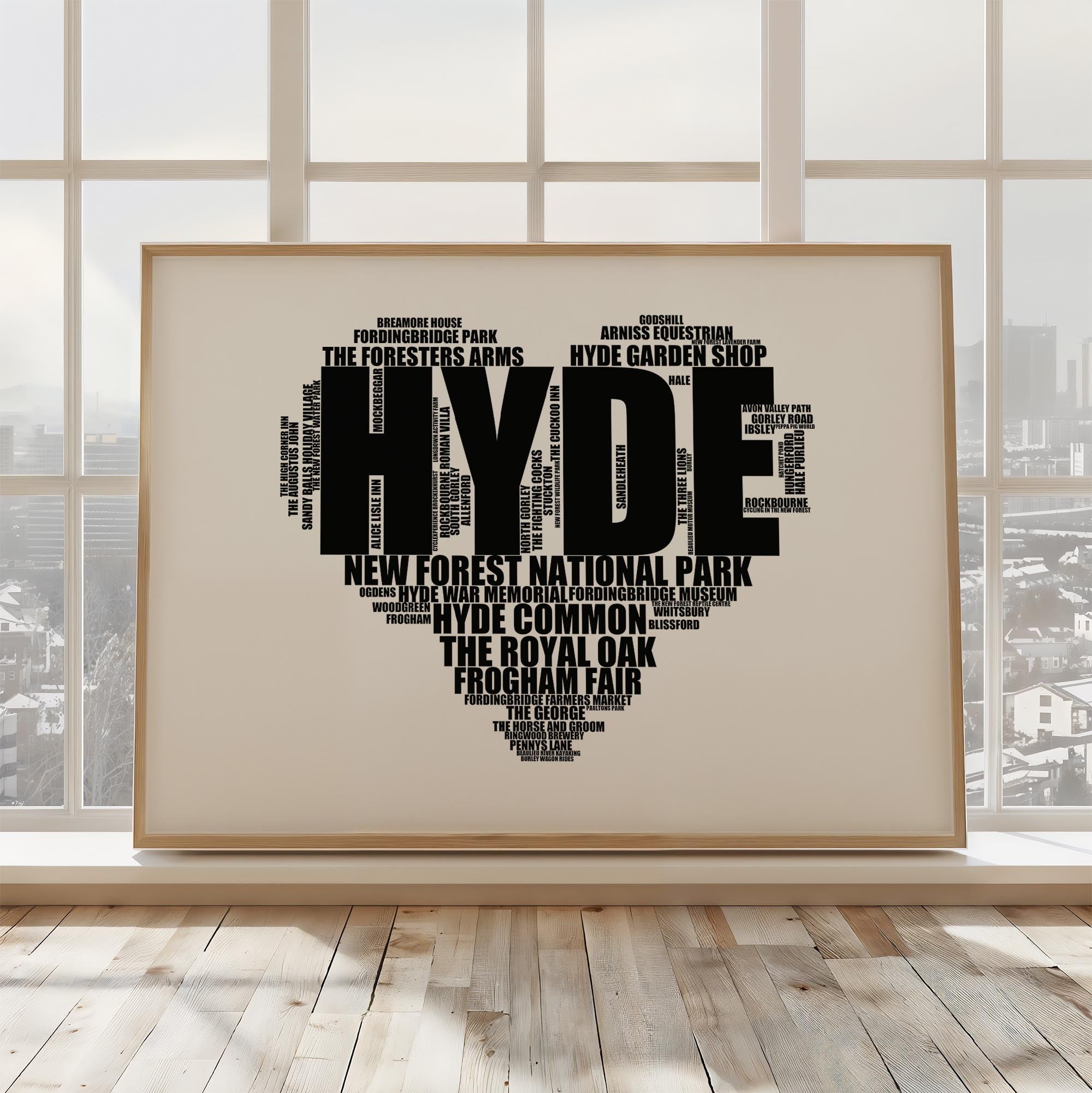 Hyde - Premium Typographic Word Cloud Prints, Posters & Gifts