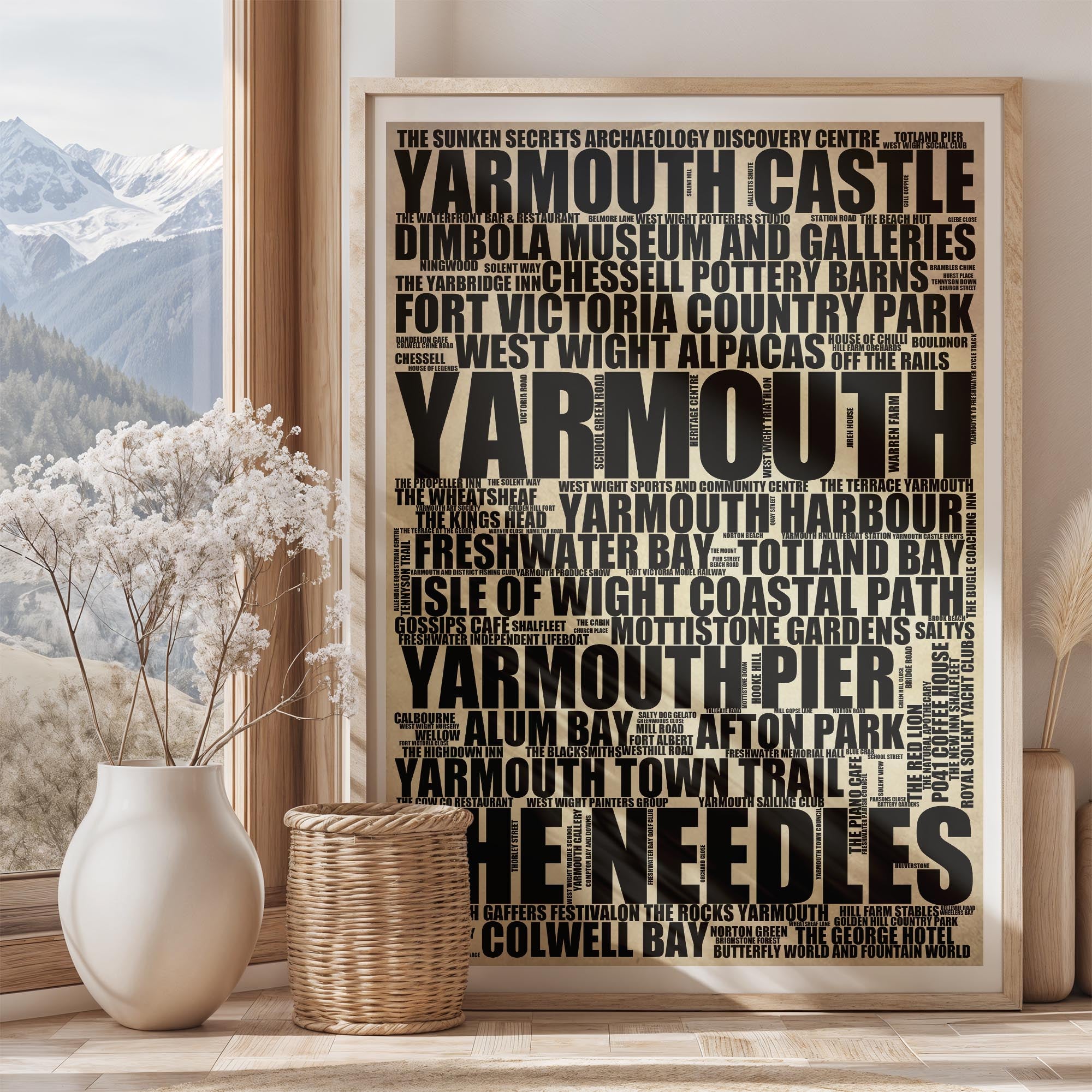 Yarmouth - Premium Typographic Word Cloud Prints, Posters & Gifts