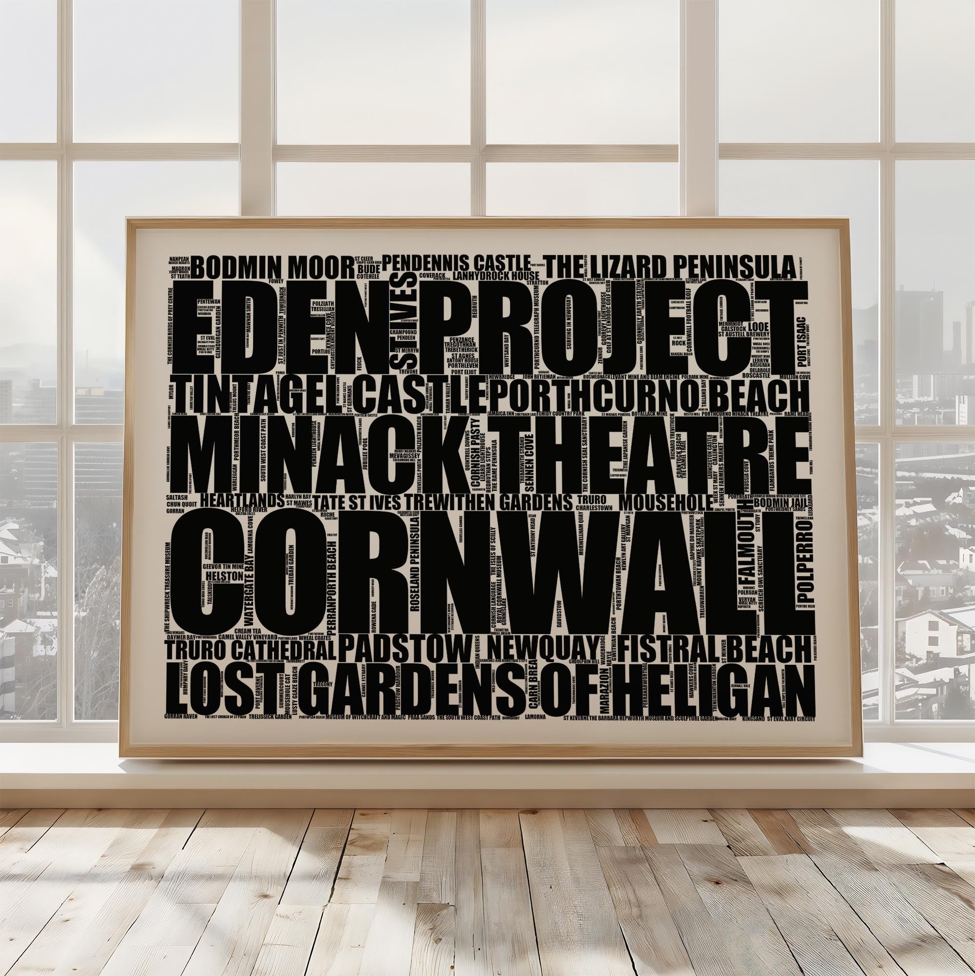 Cornwall - Premium Typographic Word Cloud Prints, Posters & Gifts