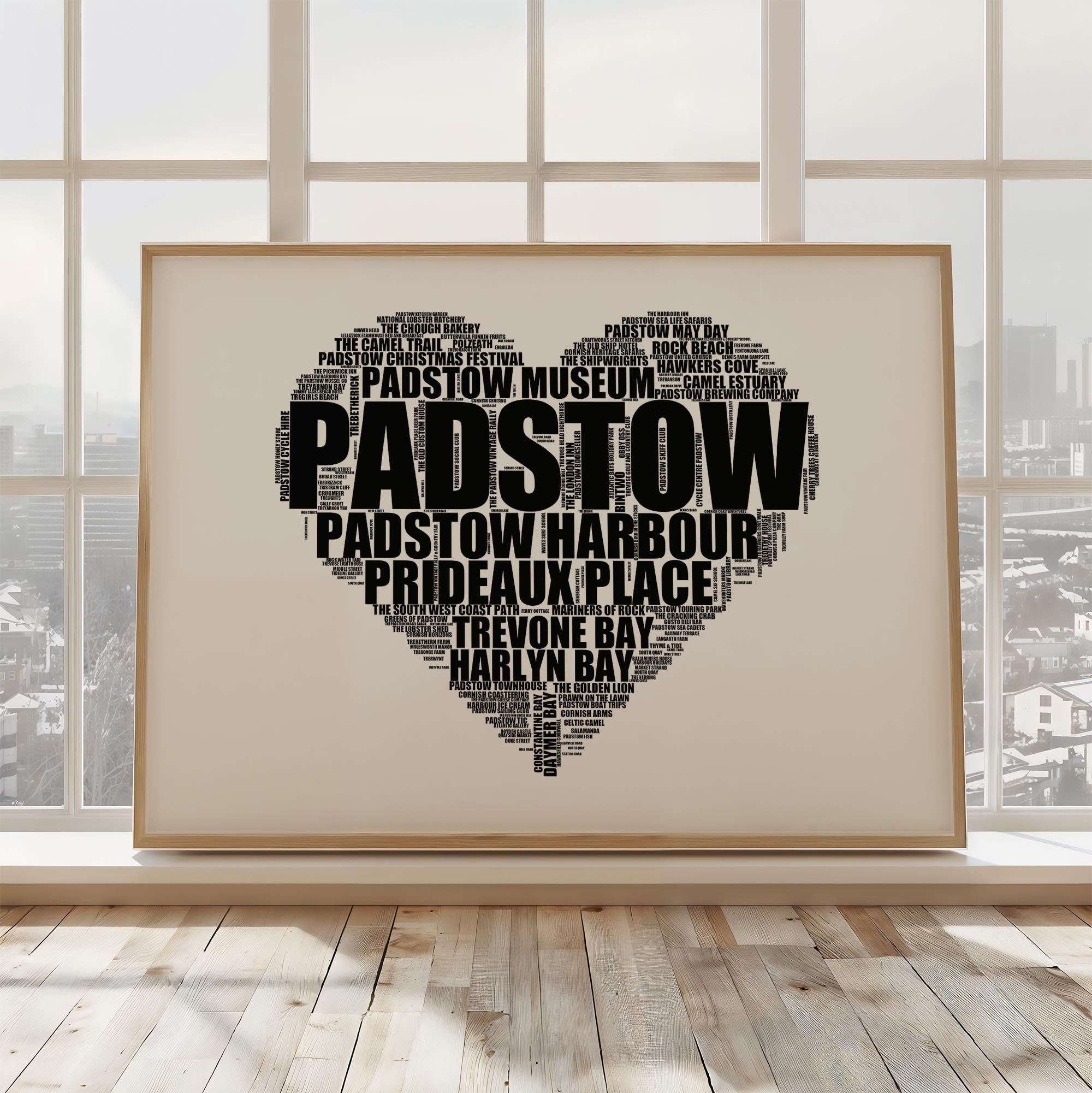 Padstow - Premium Typographic Word Cloud Prints, Posters & Gifts