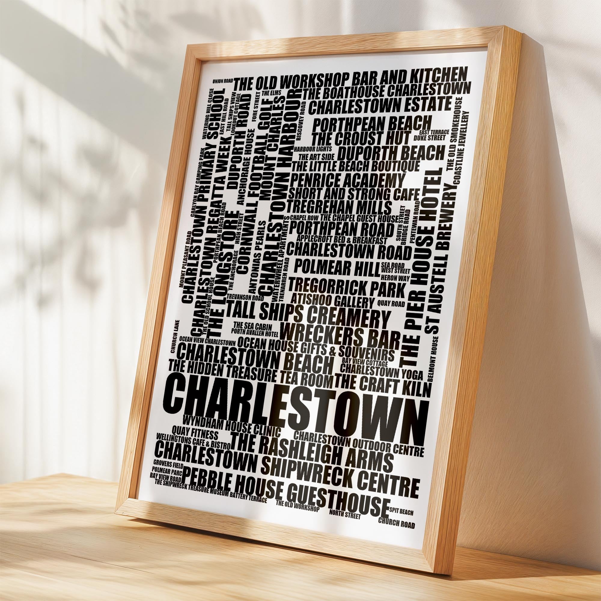 Charlestown - Premium Typographic Word Cloud Prints, Posters & Gifts