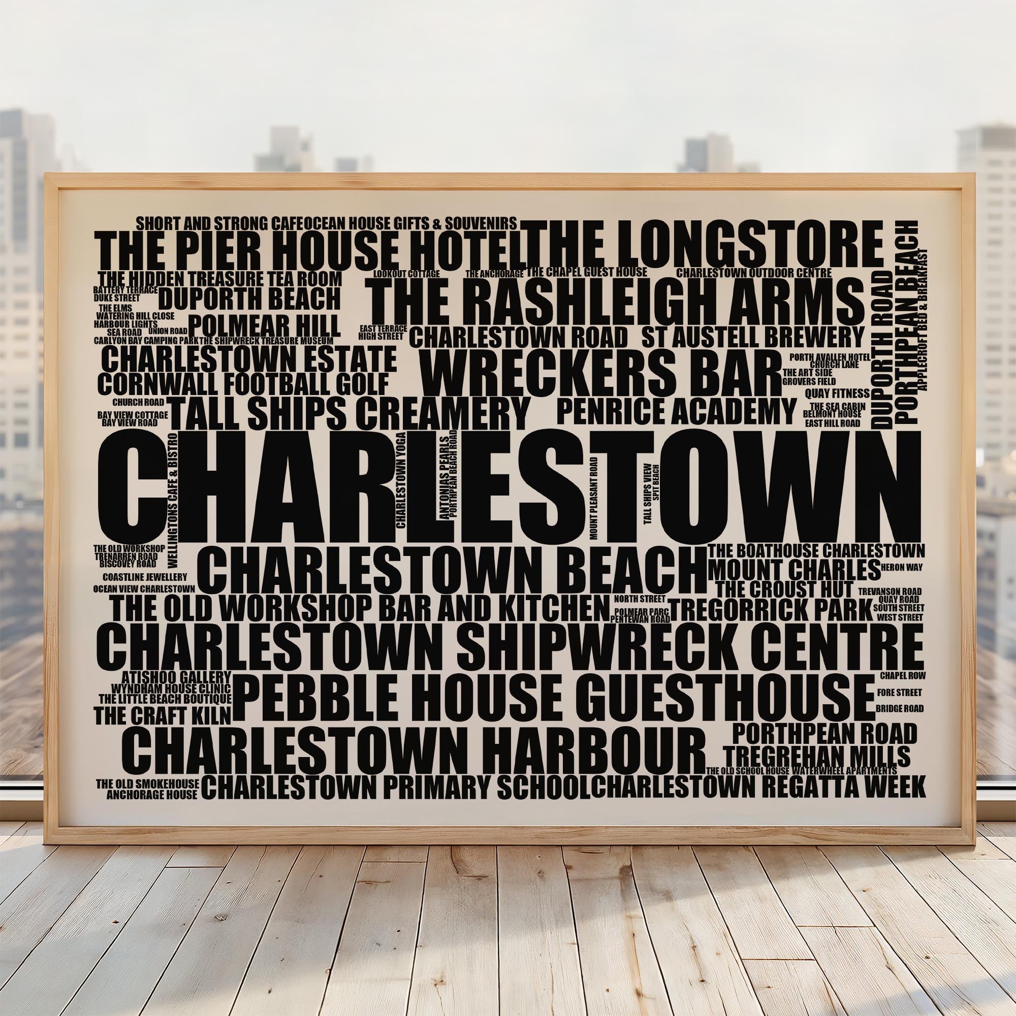 Charlestown - Premium Typographic Word Cloud Prints, Posters & Gifts