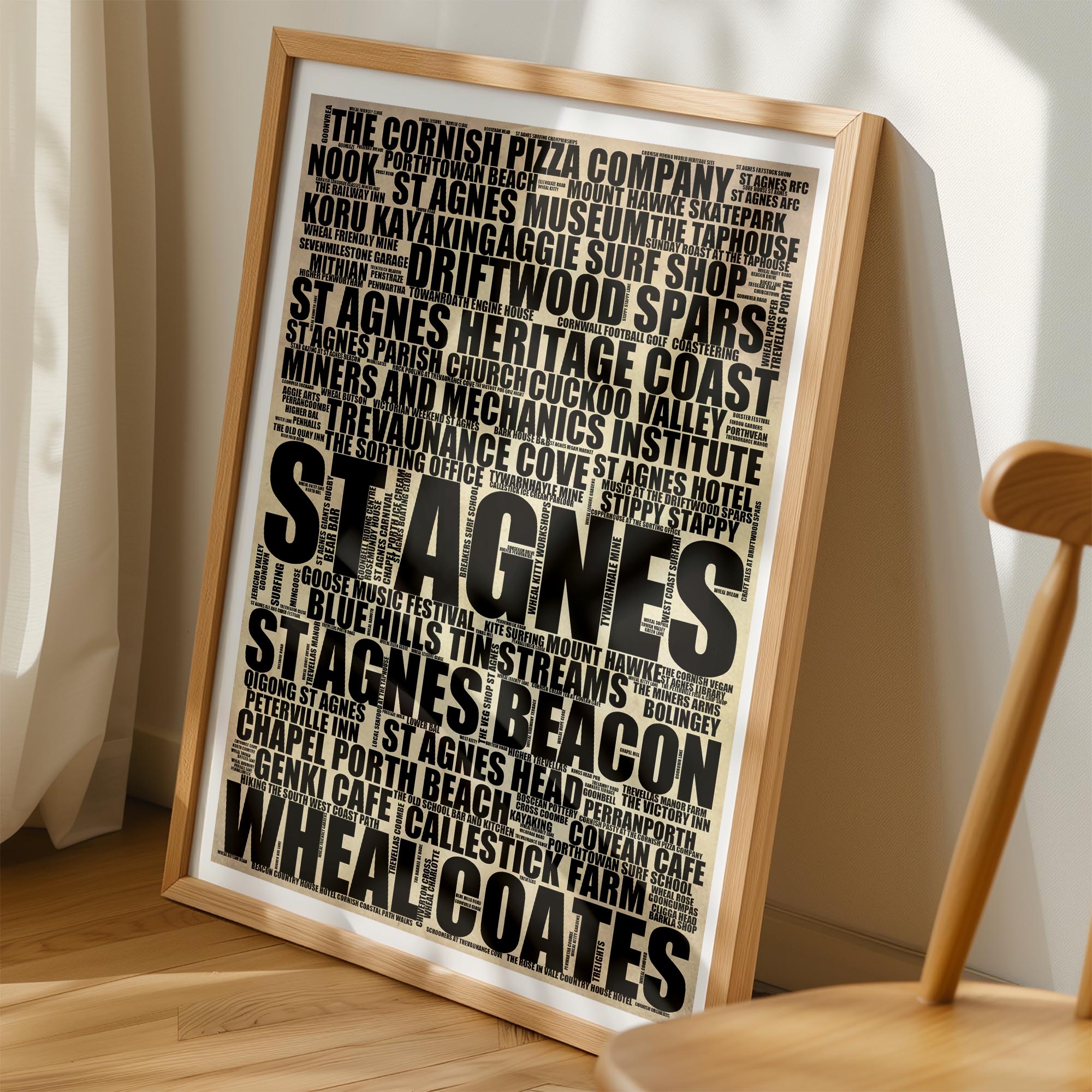 St Agnes - Premium Typographic Word Cloud Prints, Posters & Gifts