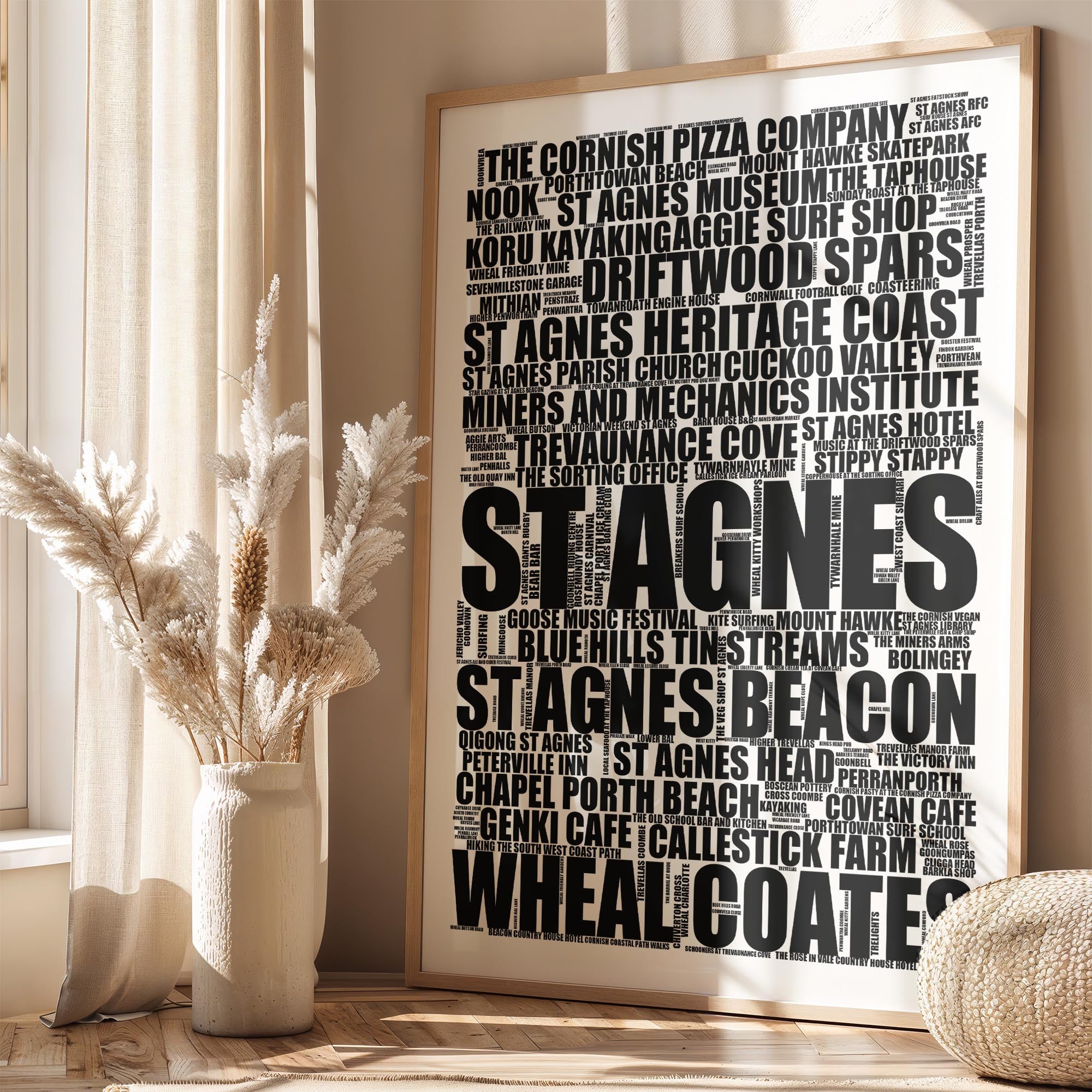 St Agnes - Premium Typographic Word Cloud Prints, Posters & Gifts