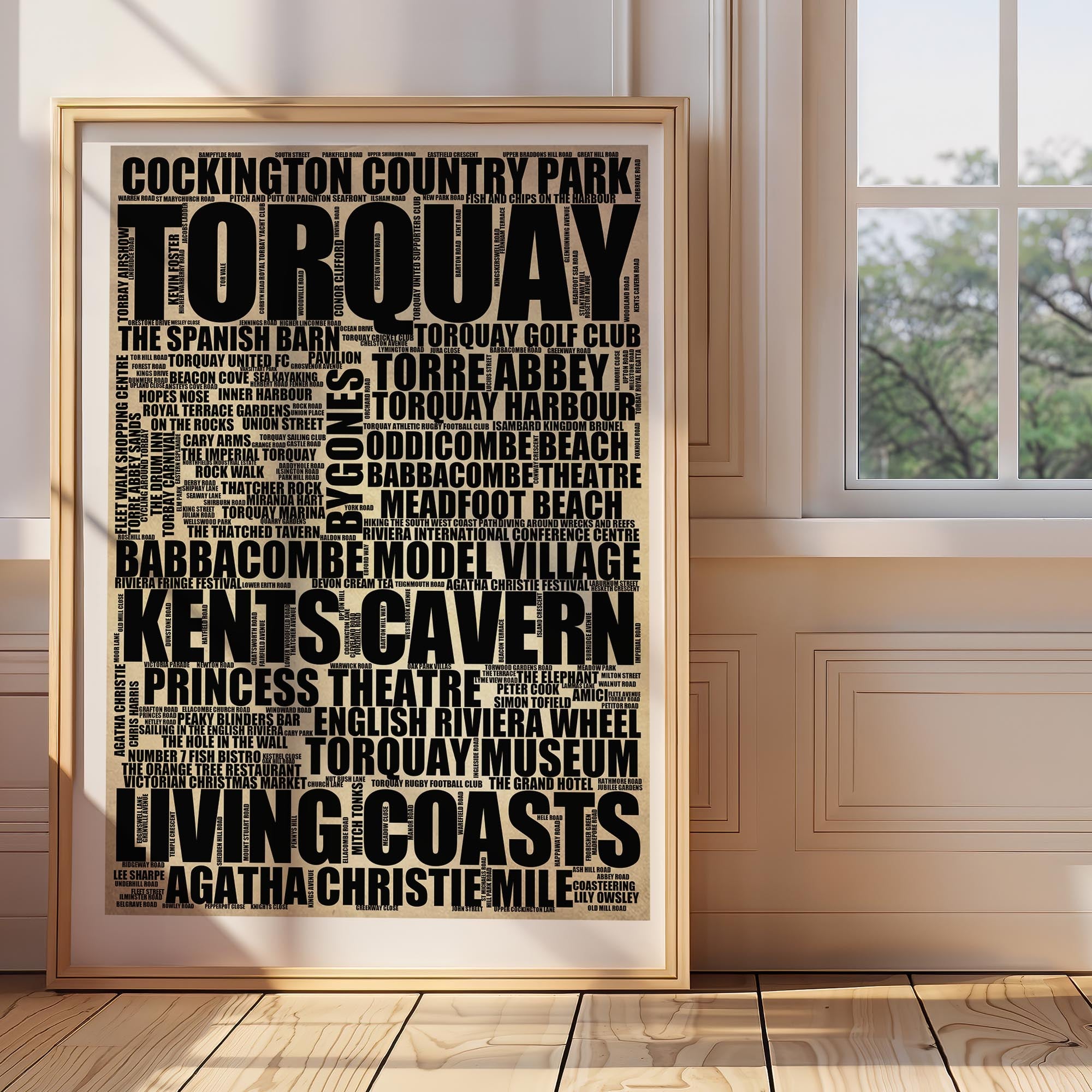 Torquay - Premium Typographic Word Cloud Prints, Posters & Gifts