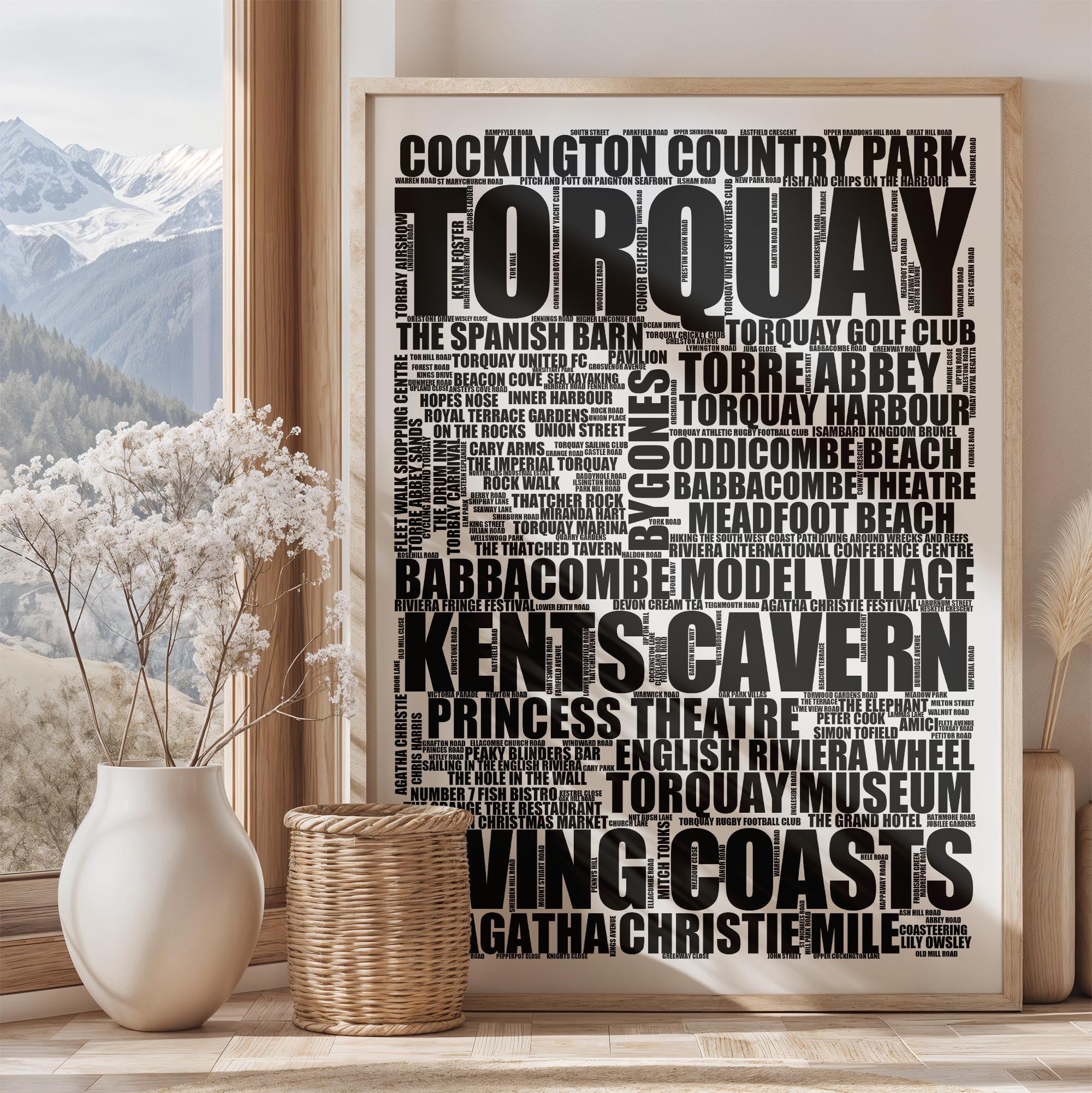 Torquay - Premium Typographic Word Cloud Prints, Posters & Gifts