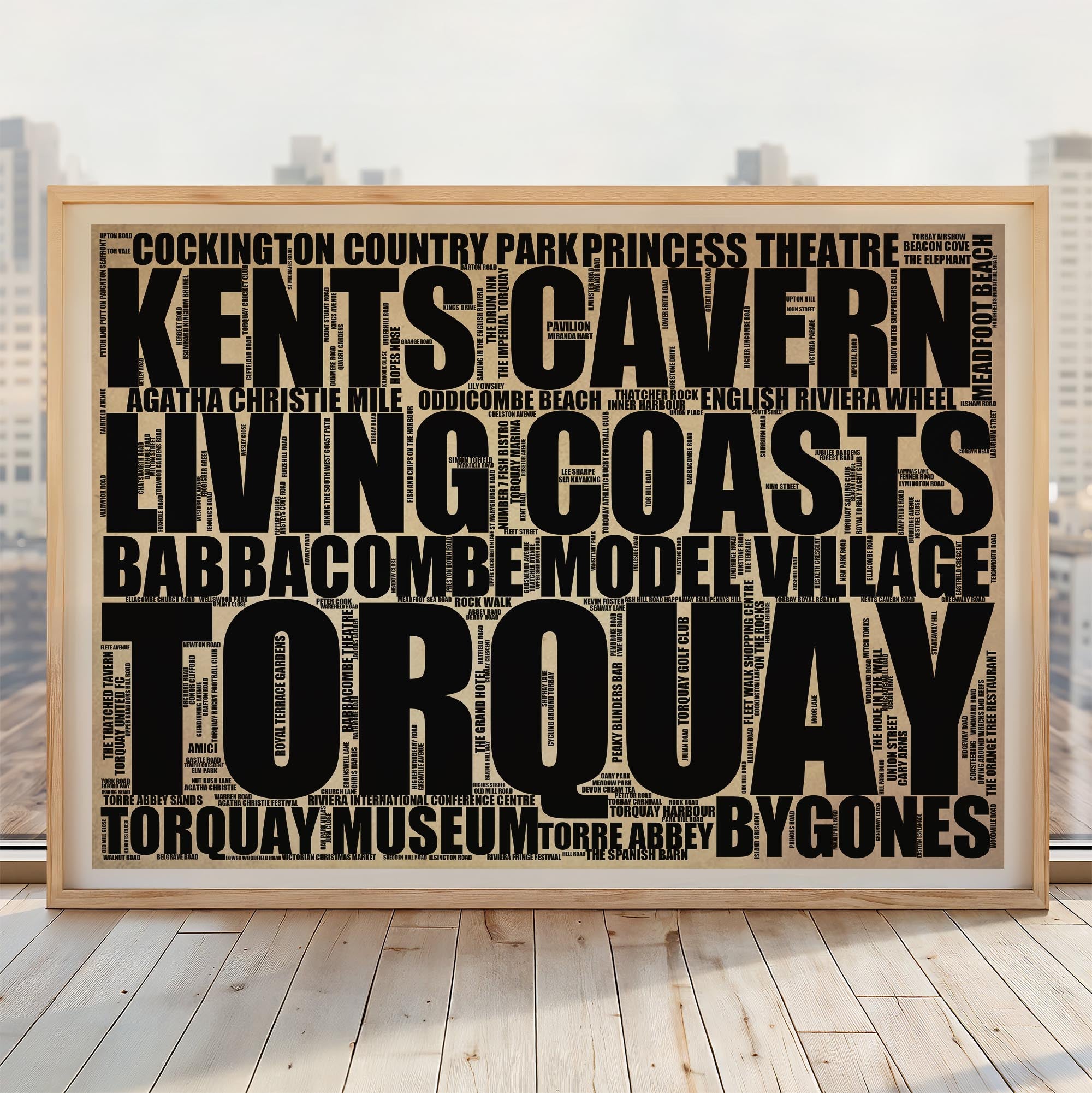 Torquay - Premium Typographic Word Cloud Prints, Posters & Gifts