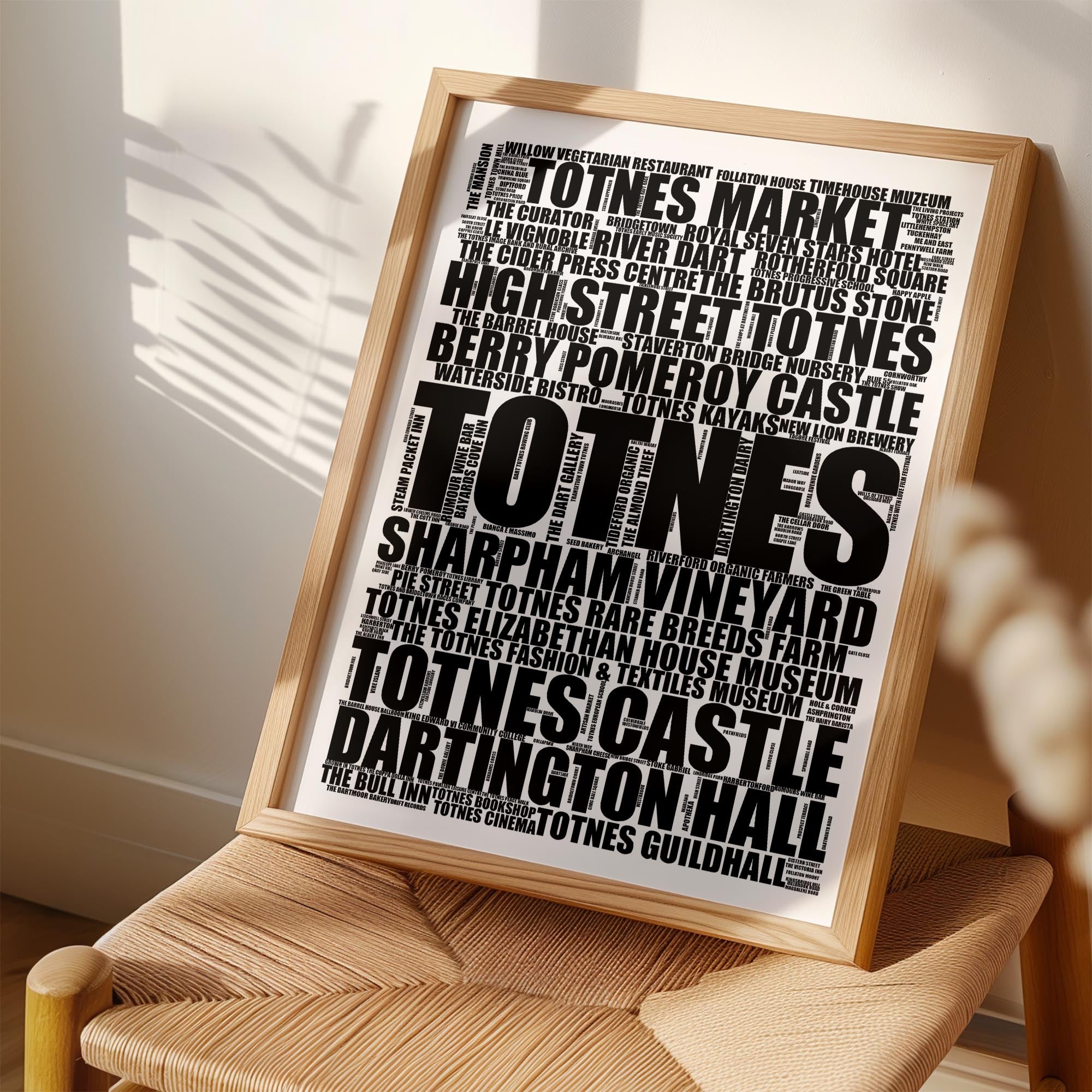 Totnes - Premium Typographic Word Cloud Prints, Posters & Gifts