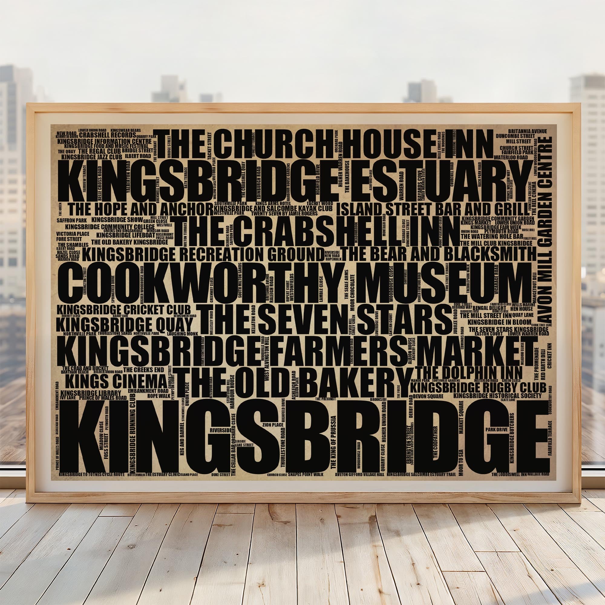 Kingsbridge - Premium Typographic Word Cloud Prints, Posters & Gifts