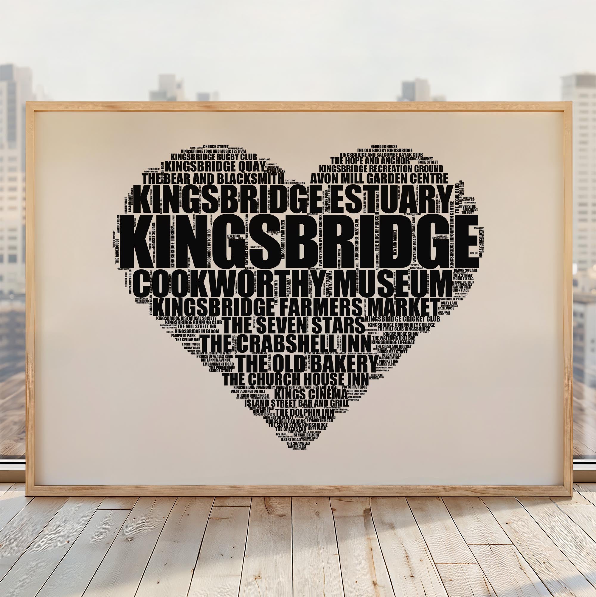 Kingsbridge - Premium Typographic Word Cloud Prints, Posters & Gifts