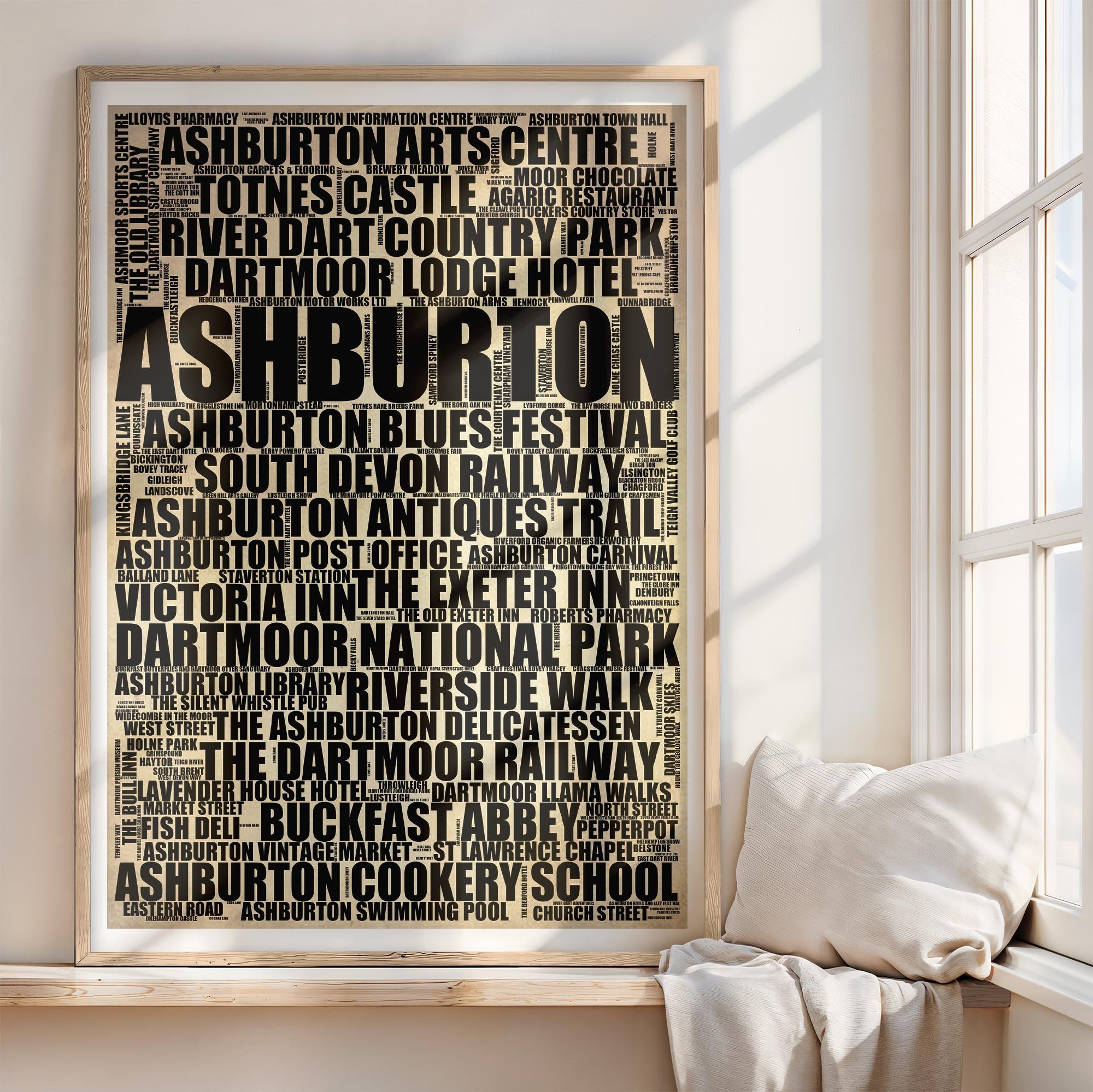 Ashburton - Premium Typographic Word Cloud Prints, Posters & Gifts