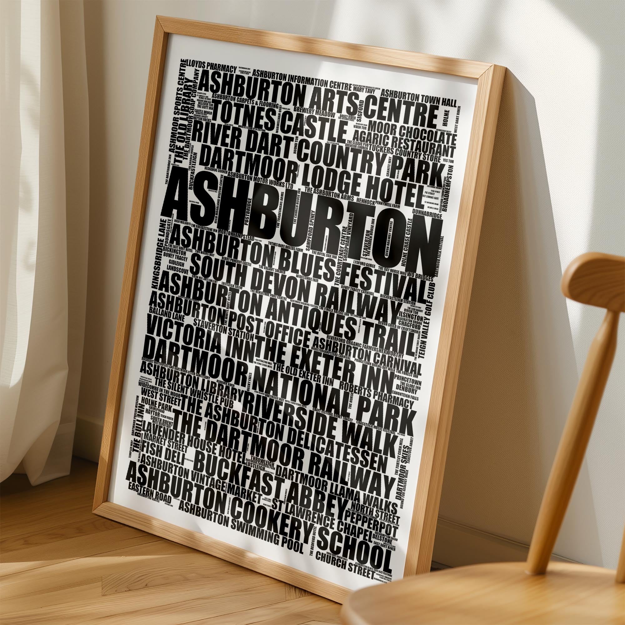 Ashburton - Premium Typographic Word Cloud Prints, Posters & Gifts