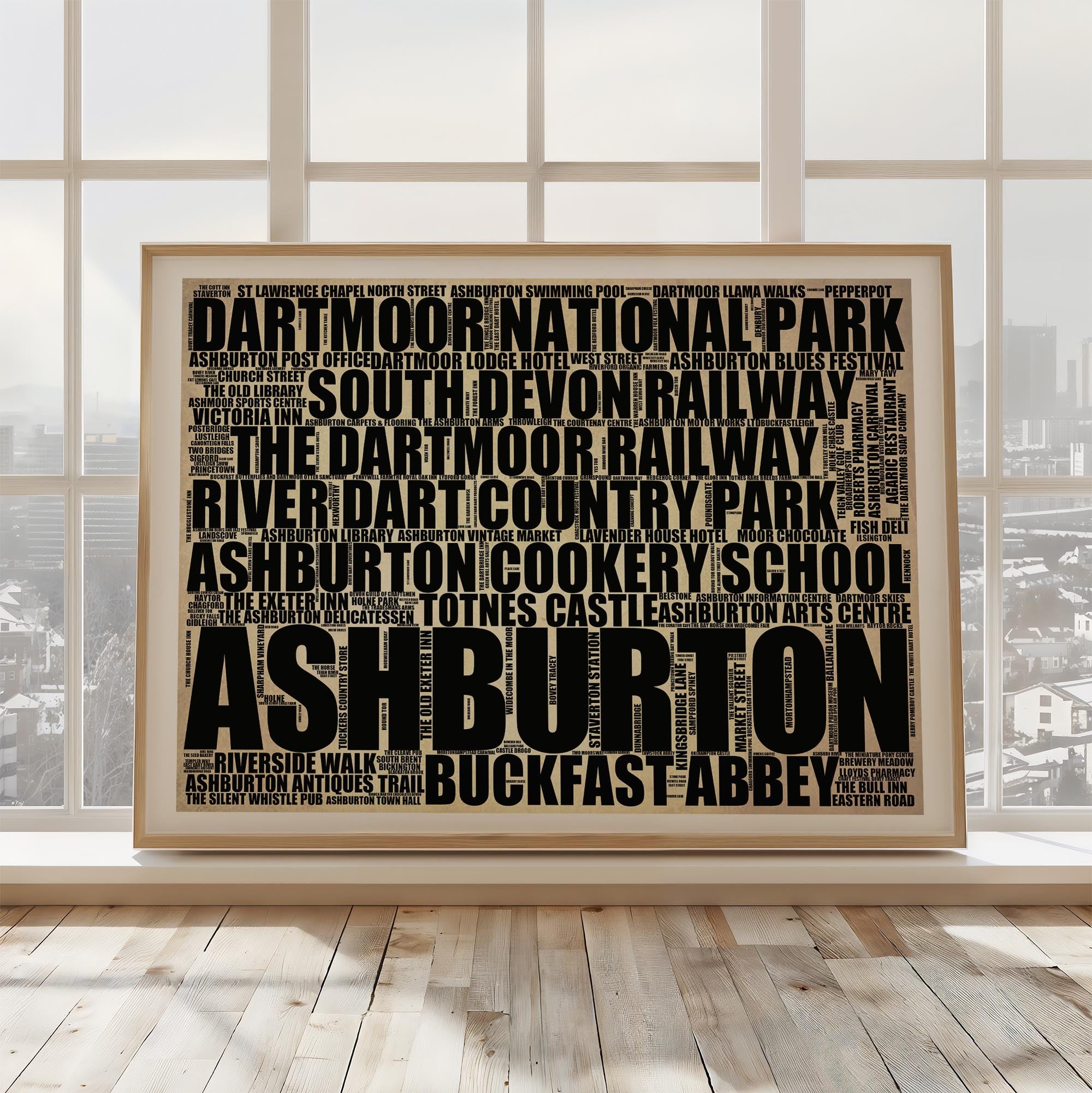 Ashburton - Premium Typographic Word Cloud Prints, Posters & Gifts