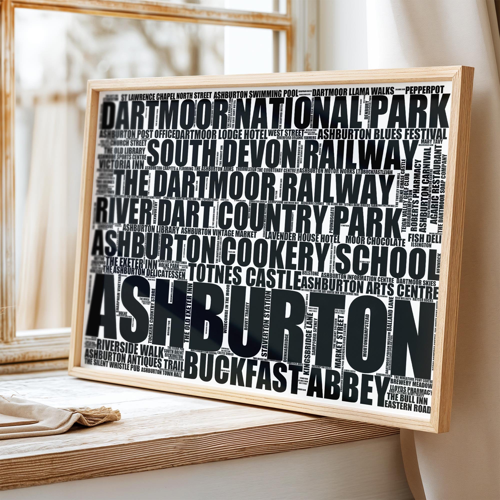 Ashburton - Premium Typographic Word Cloud Prints, Posters & Gifts