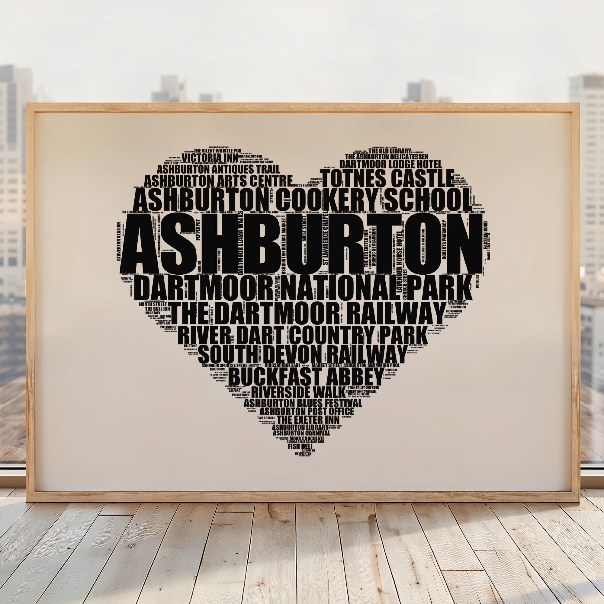 Ashburton - Premium Typographic Word Cloud Prints, Posters & Gifts