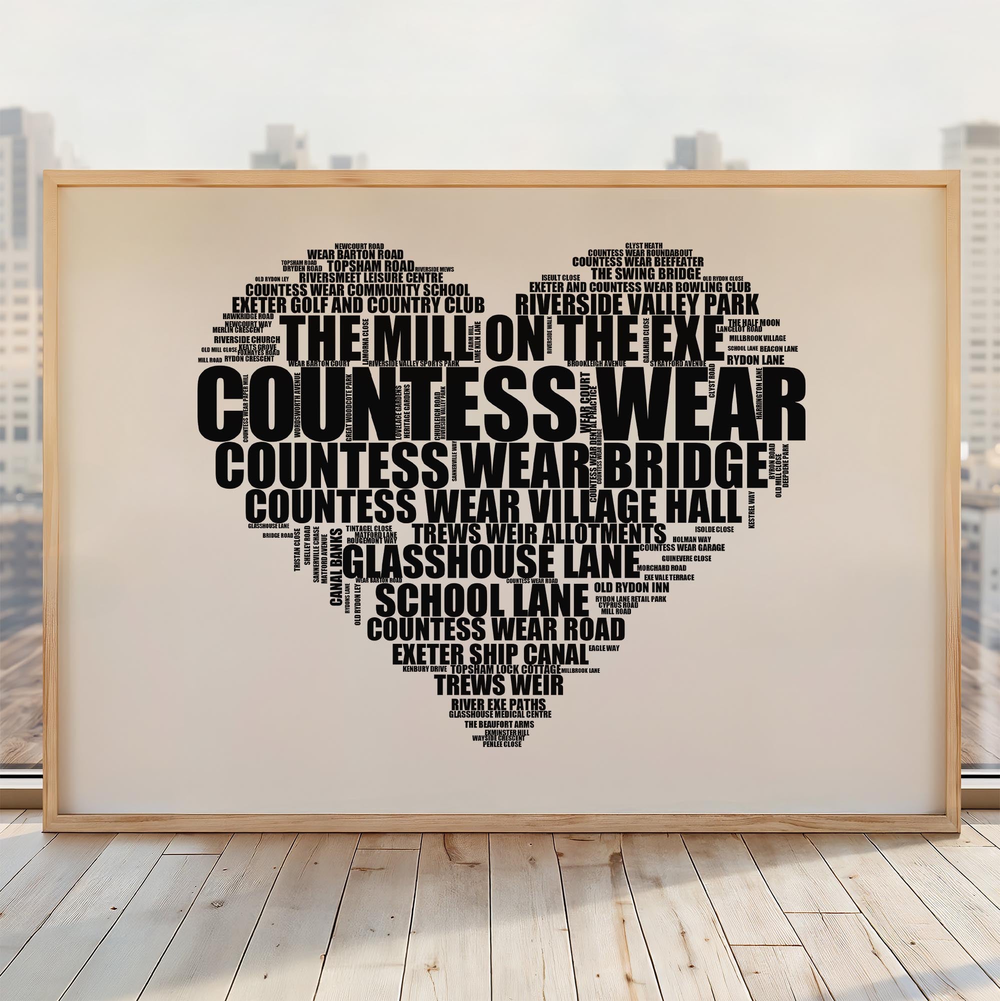 Countess Wear - Premium Typographic Word Cloud Prints, Posters & Gifts