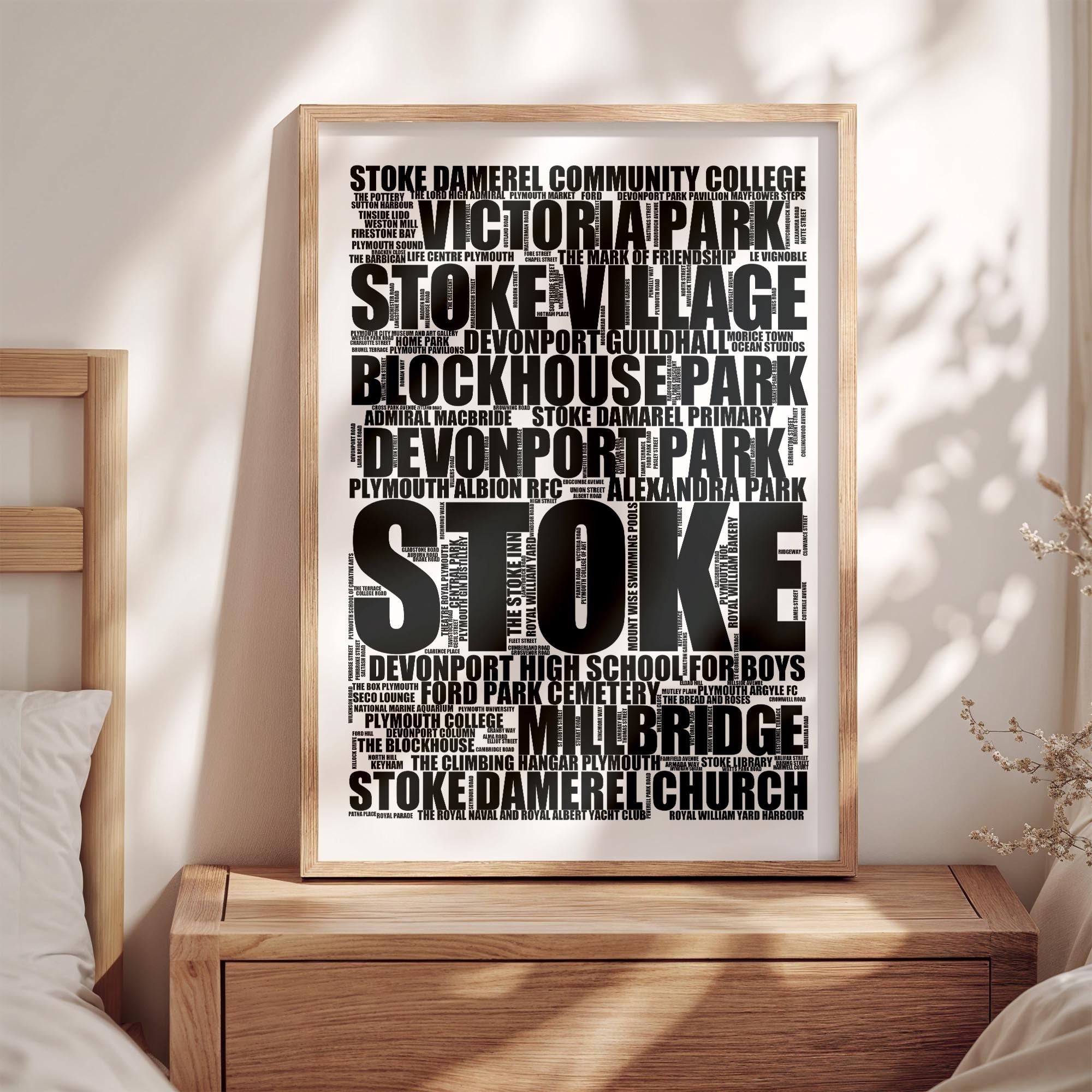 Stoke - Premium Typographic Word Cloud Prints, Posters & Gifts