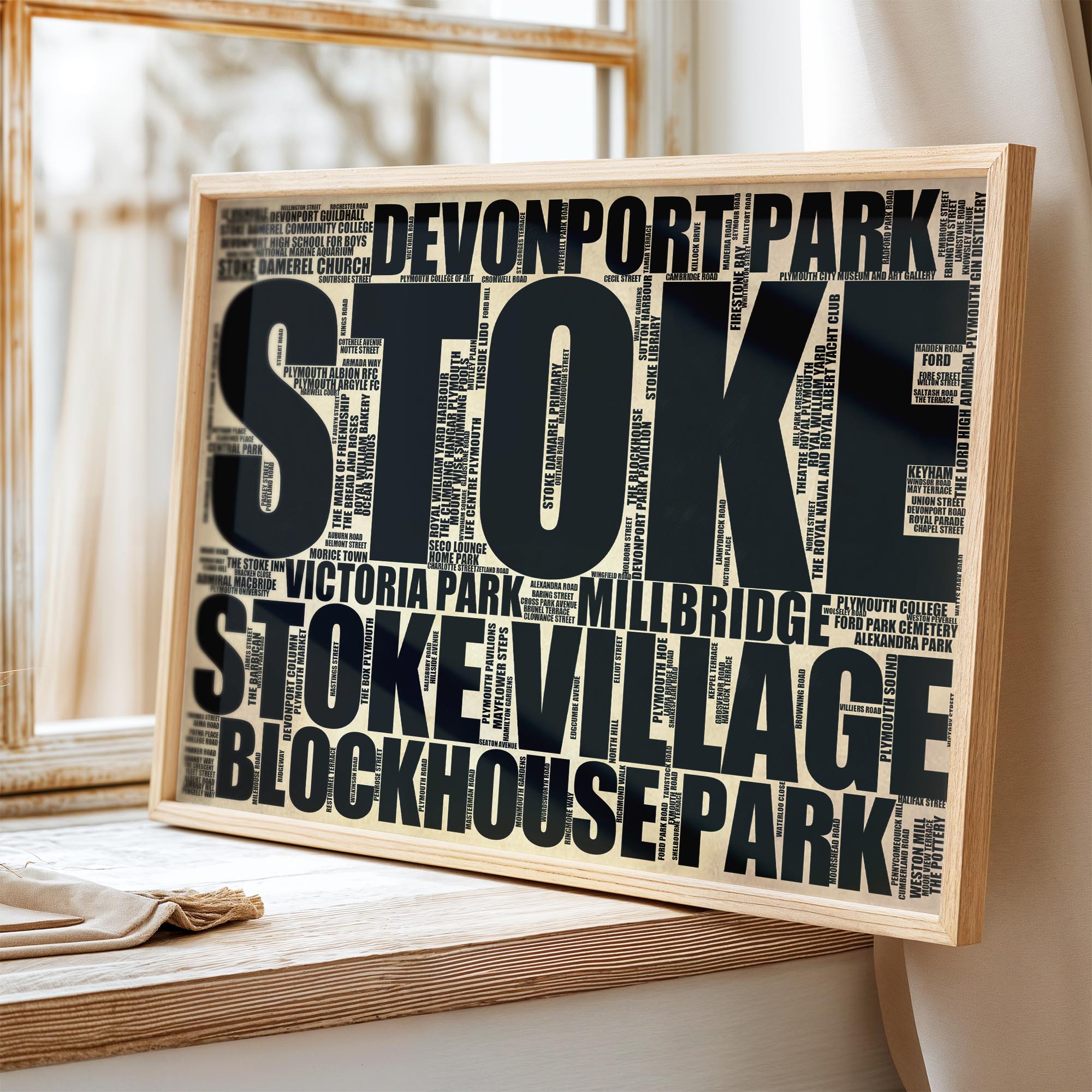 Stoke - Premium Typographic Word Cloud Prints, Posters & Gifts