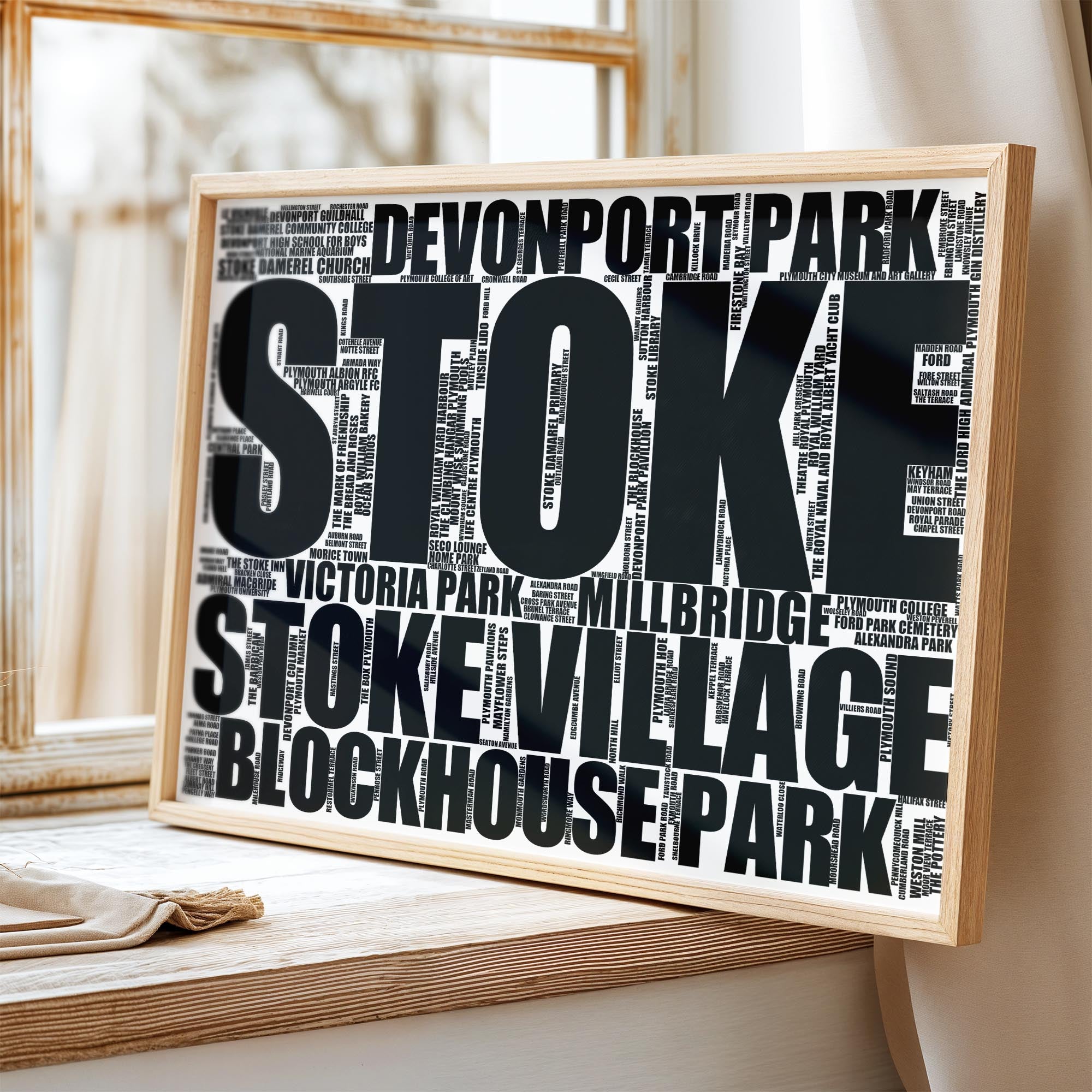 Stoke - Premium Typographic Word Cloud Prints, Posters & Gifts