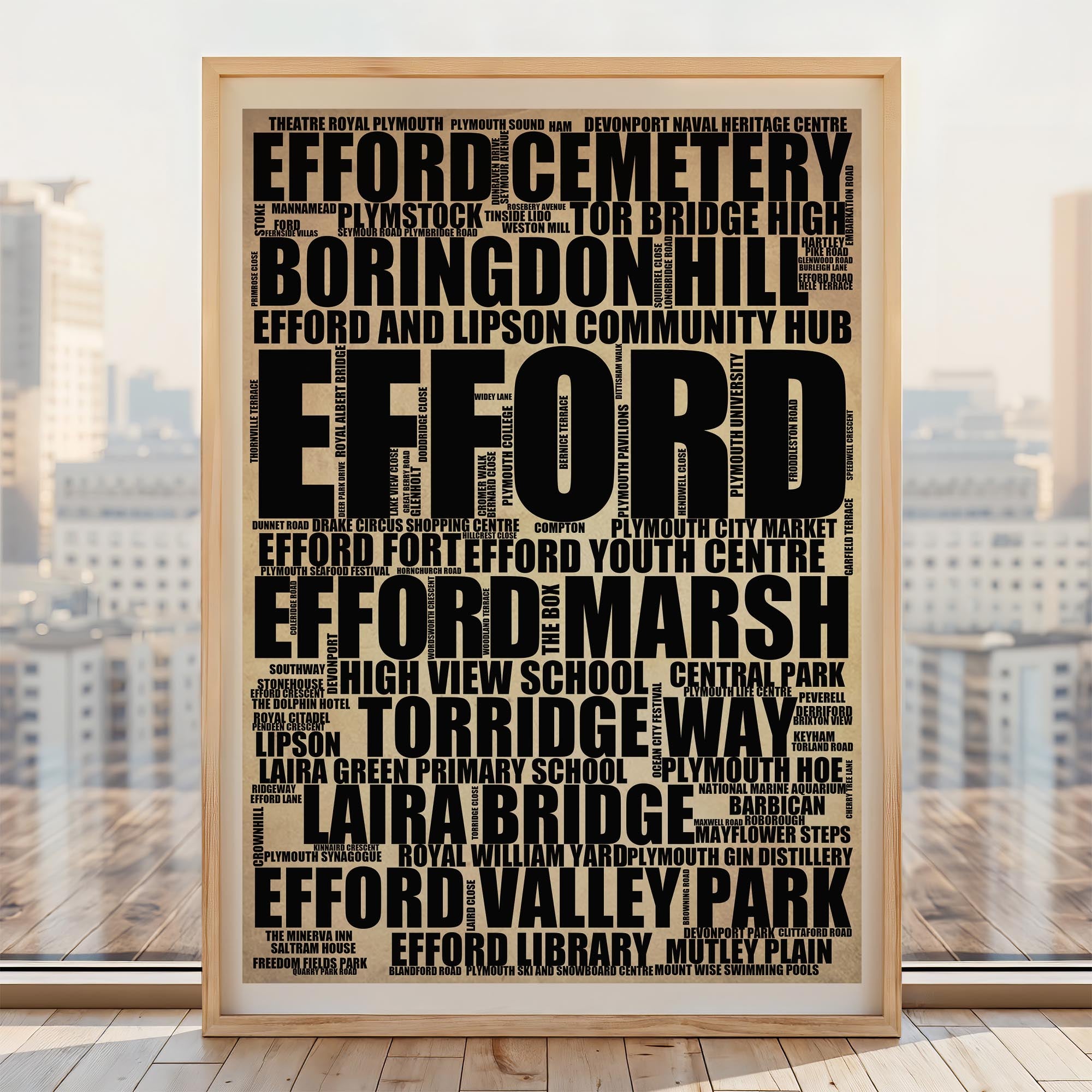 Efford - Premium Typographic Word Cloud Prints, Posters & Gifts