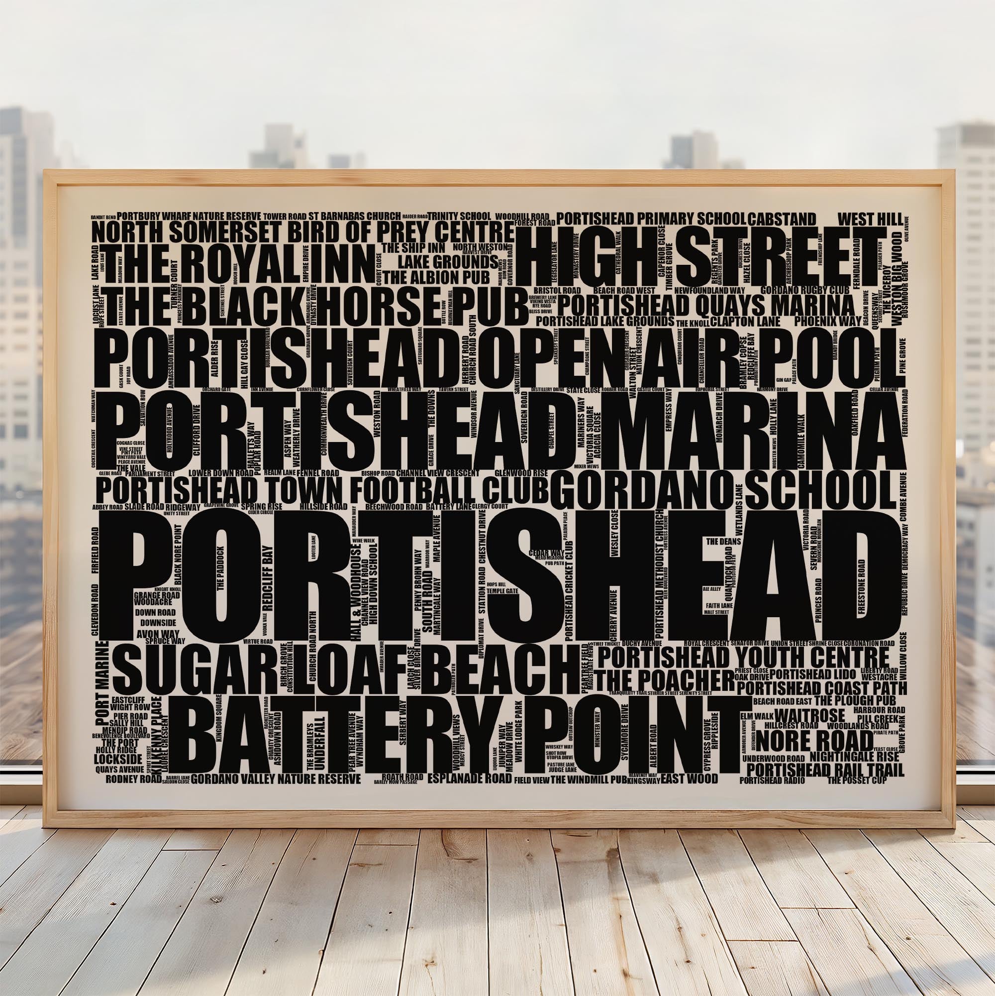 Portishead - Premium Typographic Word Cloud Prints, Posters & Gifts