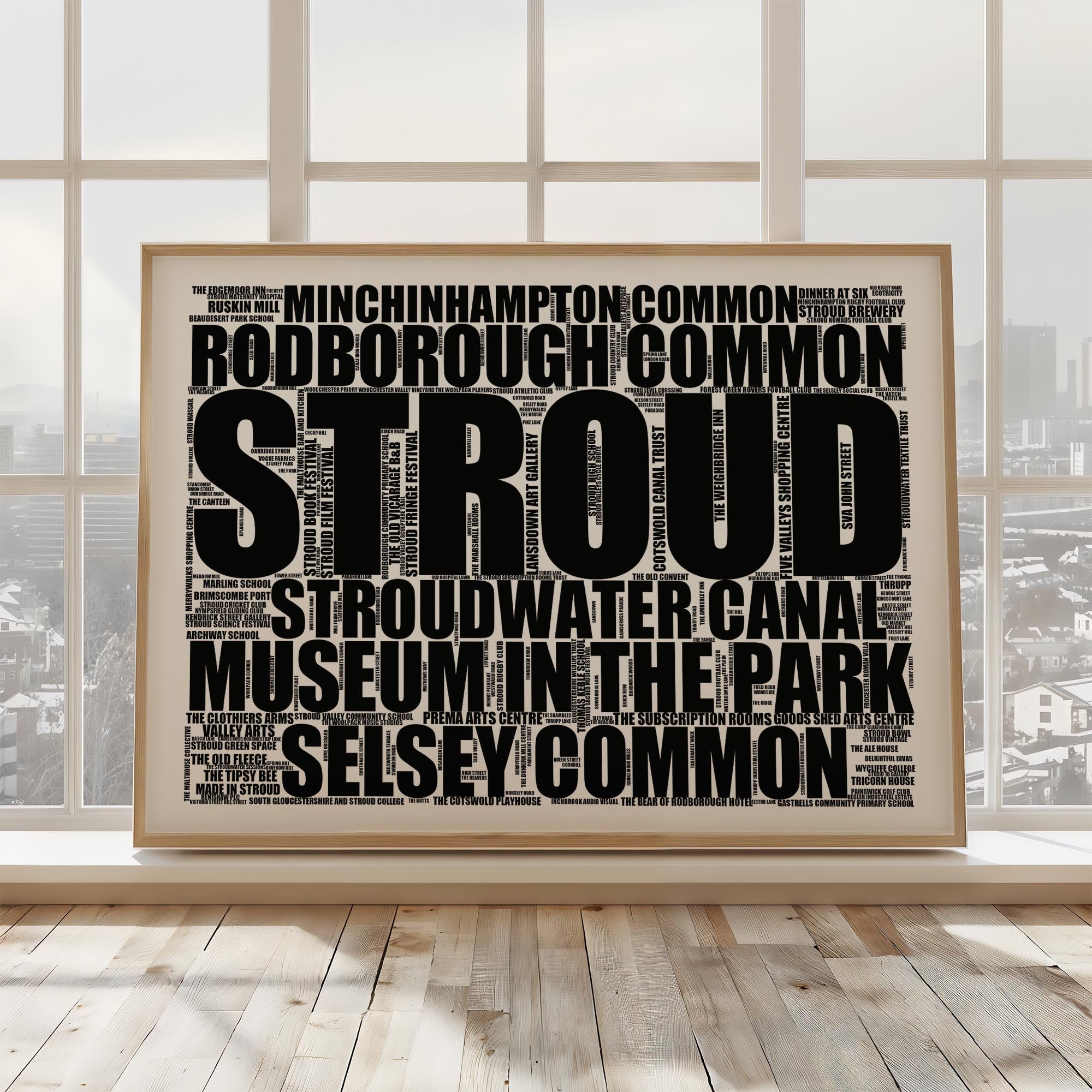 Stroud - Premium Typographic Word Cloud Prints, Posters & Gifts