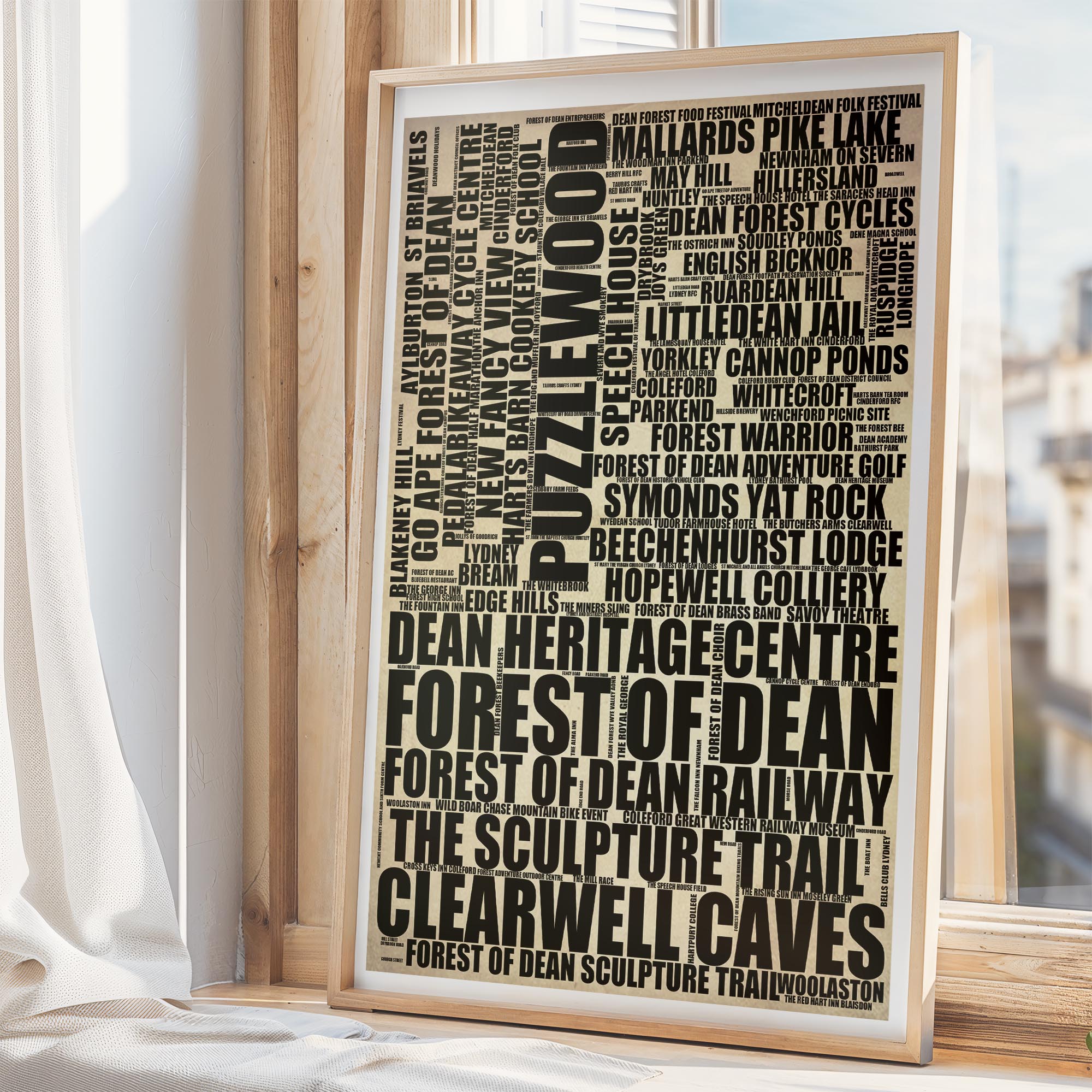 Forest of Dean - Premium Typographic Word Cloud Prints, Posters & Gifts